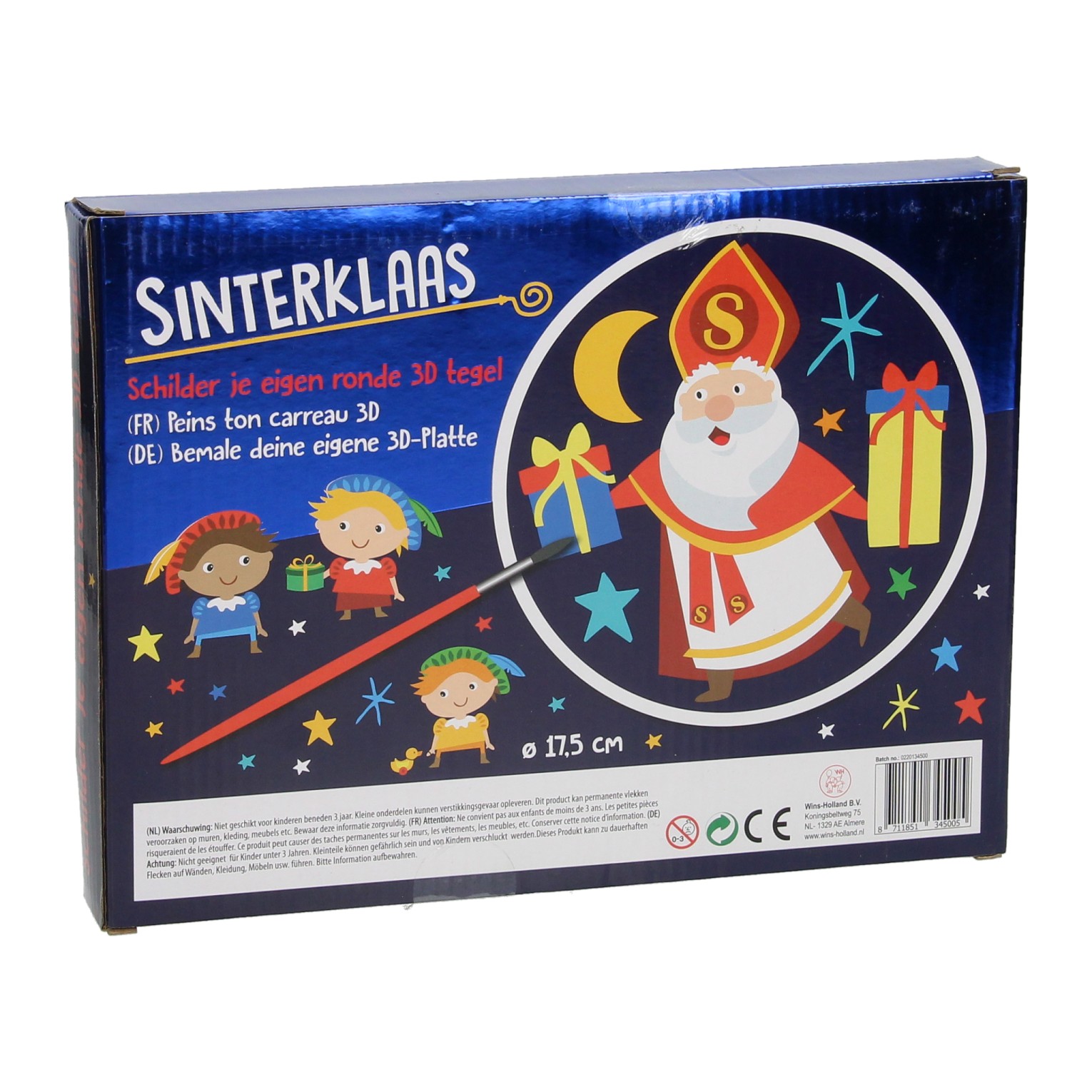 Schilder je eigen Sinterklaas 3D-tegel