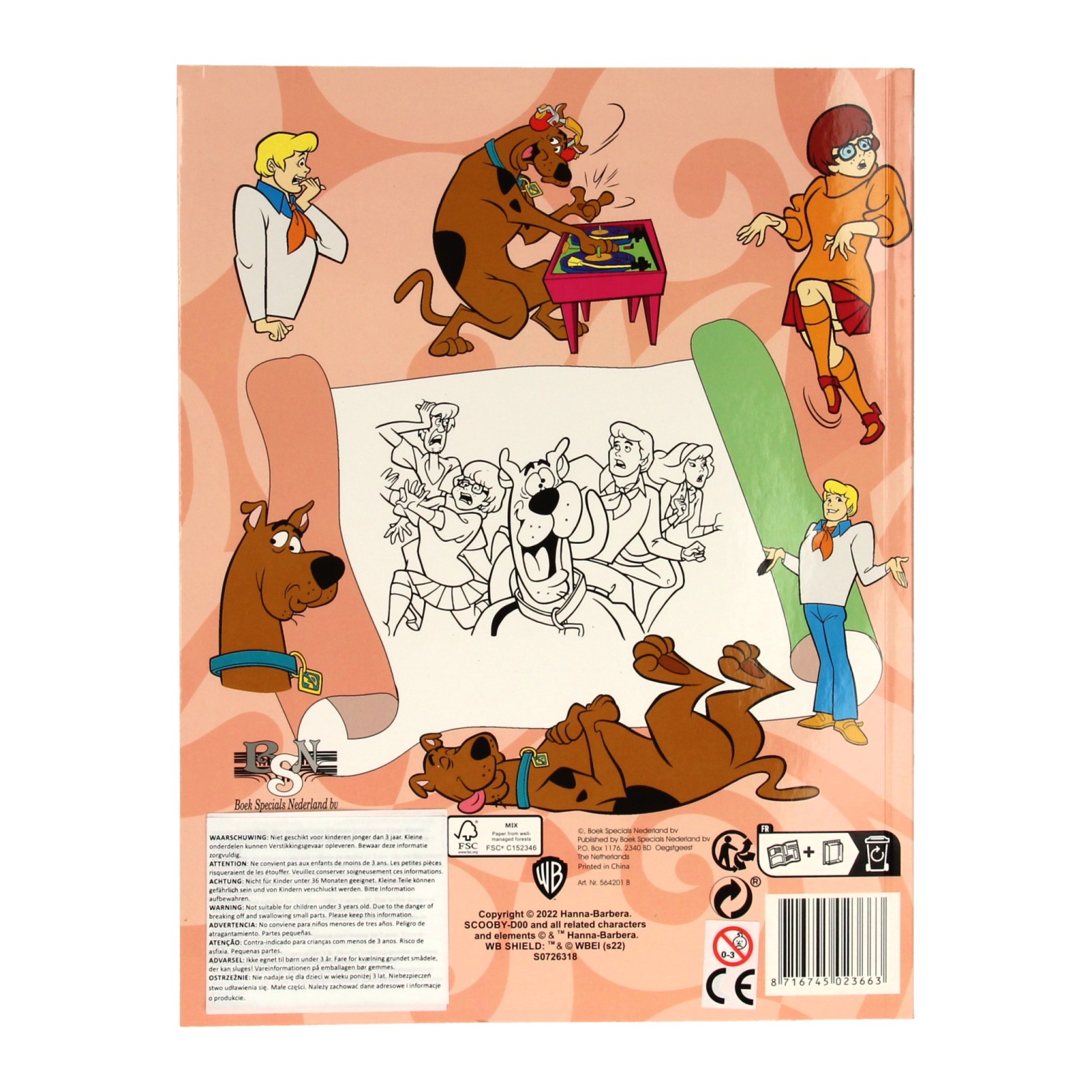 Livre de coloriage Super Color Scooby-Doo avec crayons