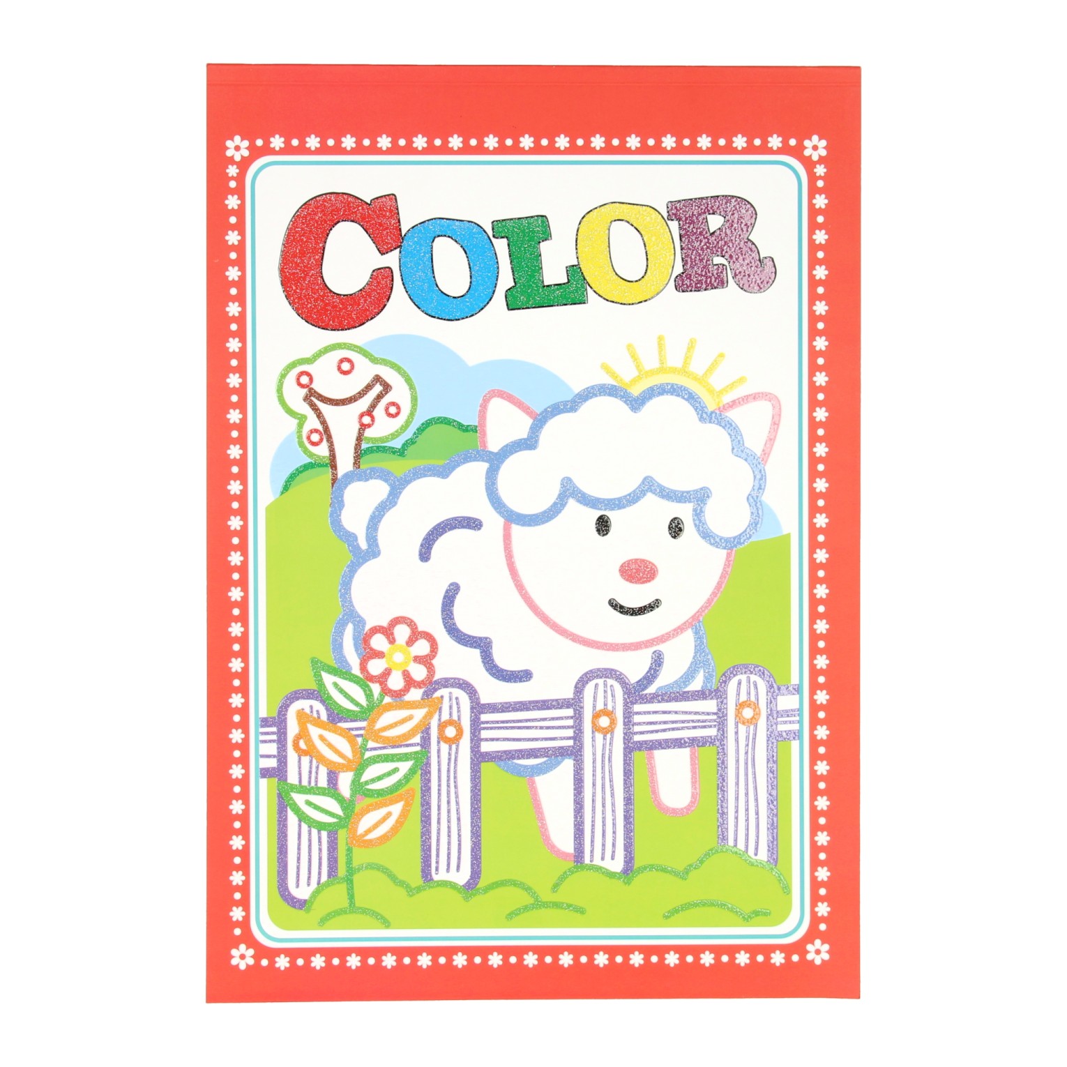 Malbuch mit glitzernden Farben