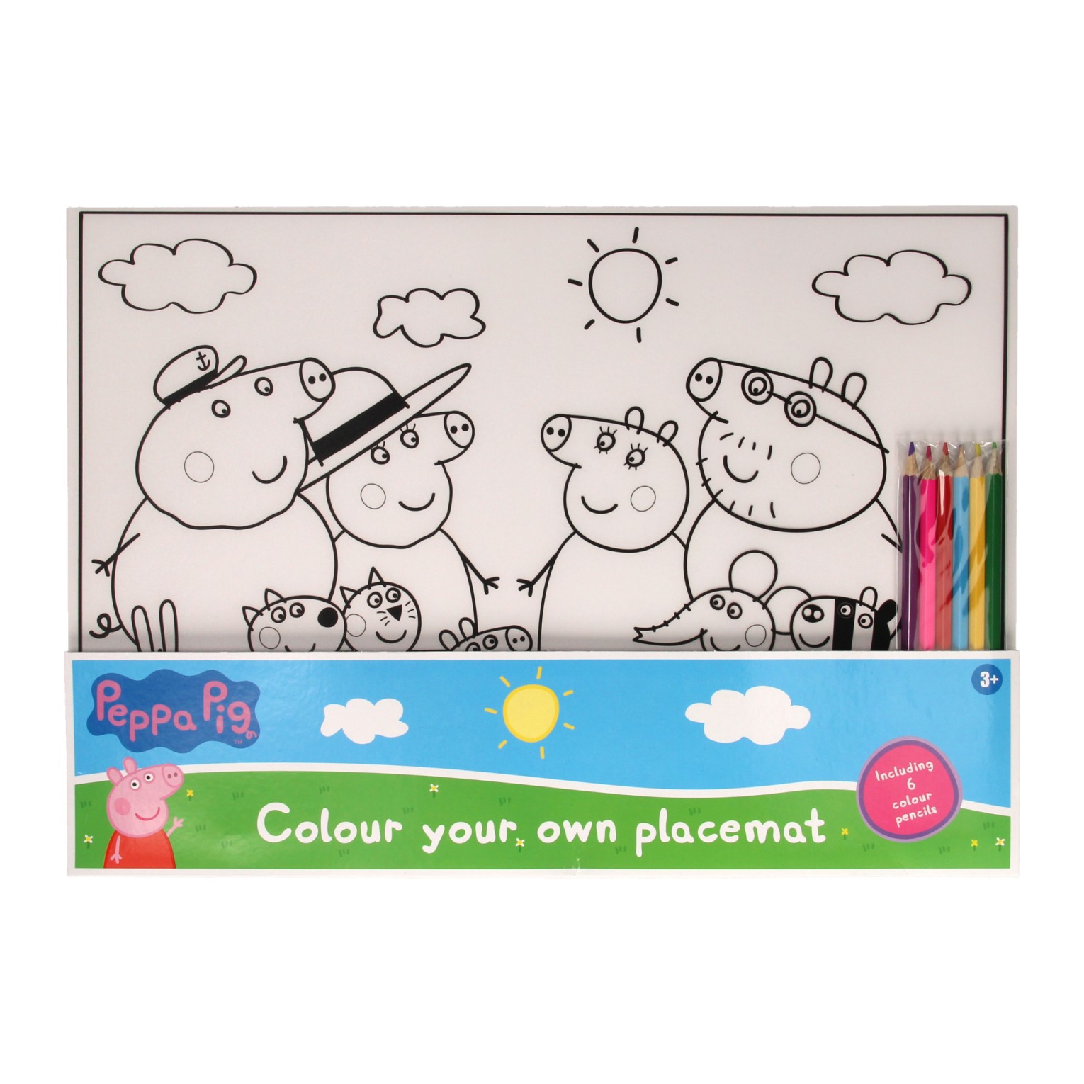 Set de table couleurs Peppa Pig