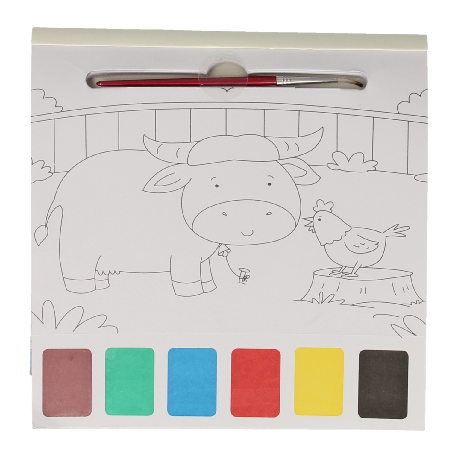 Ensemble de livres de coloriage aquarelle d'animaux de ferme