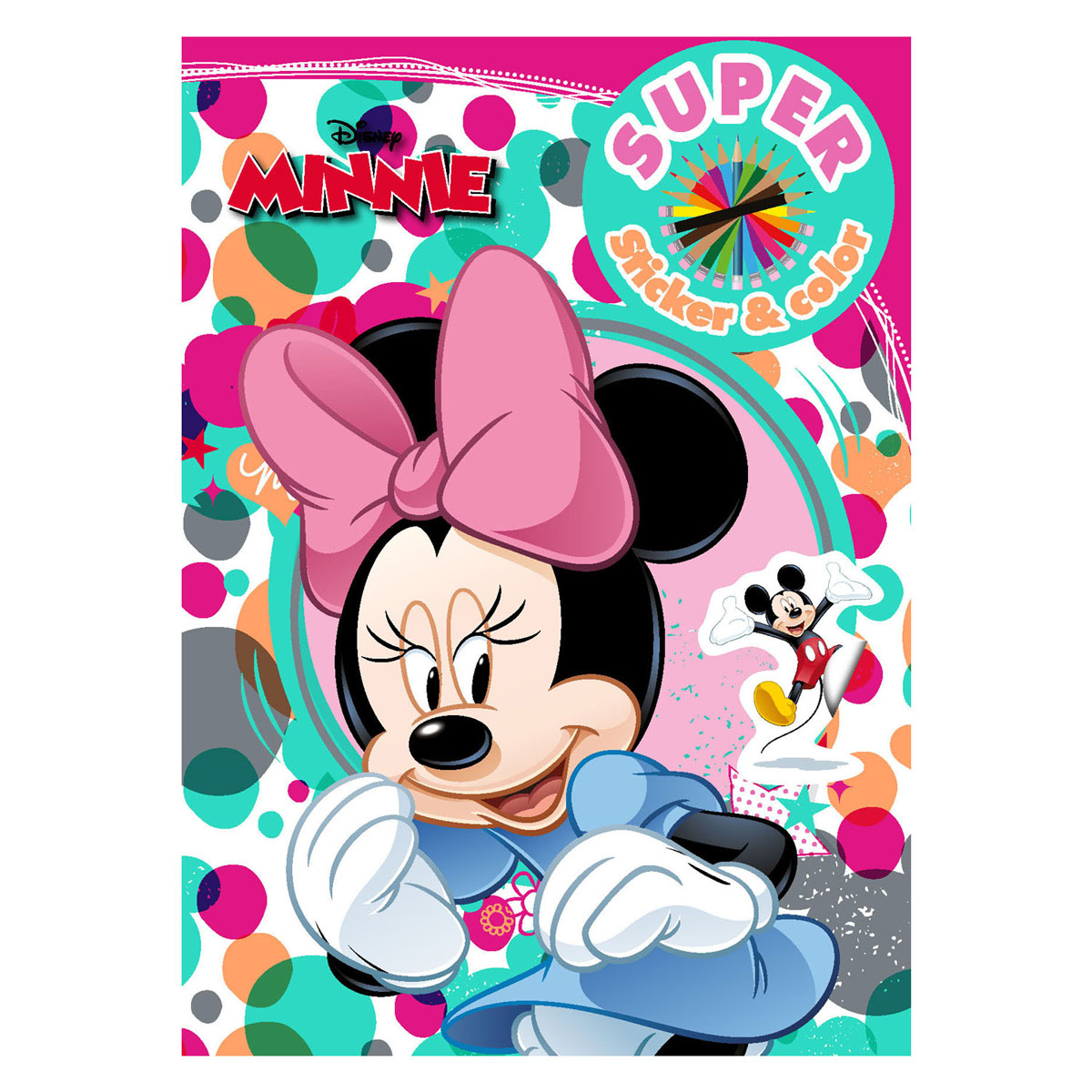 Minnie Mouse Super Autocollant et livre de coloriage couleur