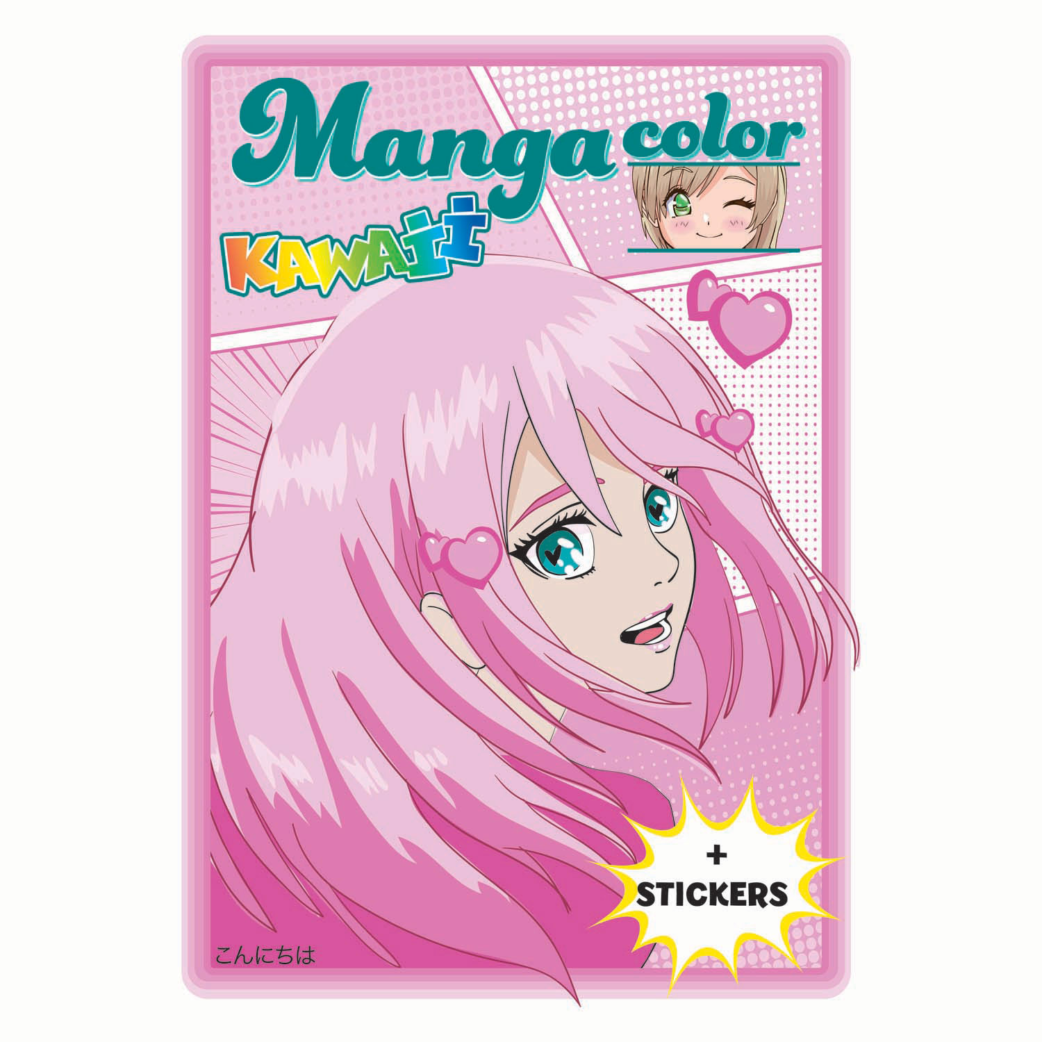 Manga Color Kawaii en Stickers Kleurboek