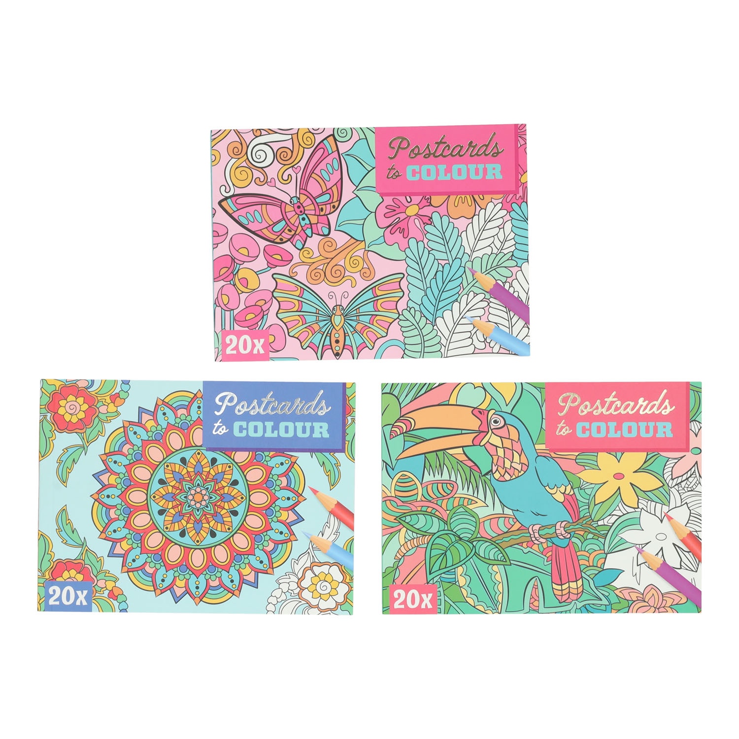 Cartes postales couleurs, 20 pcs