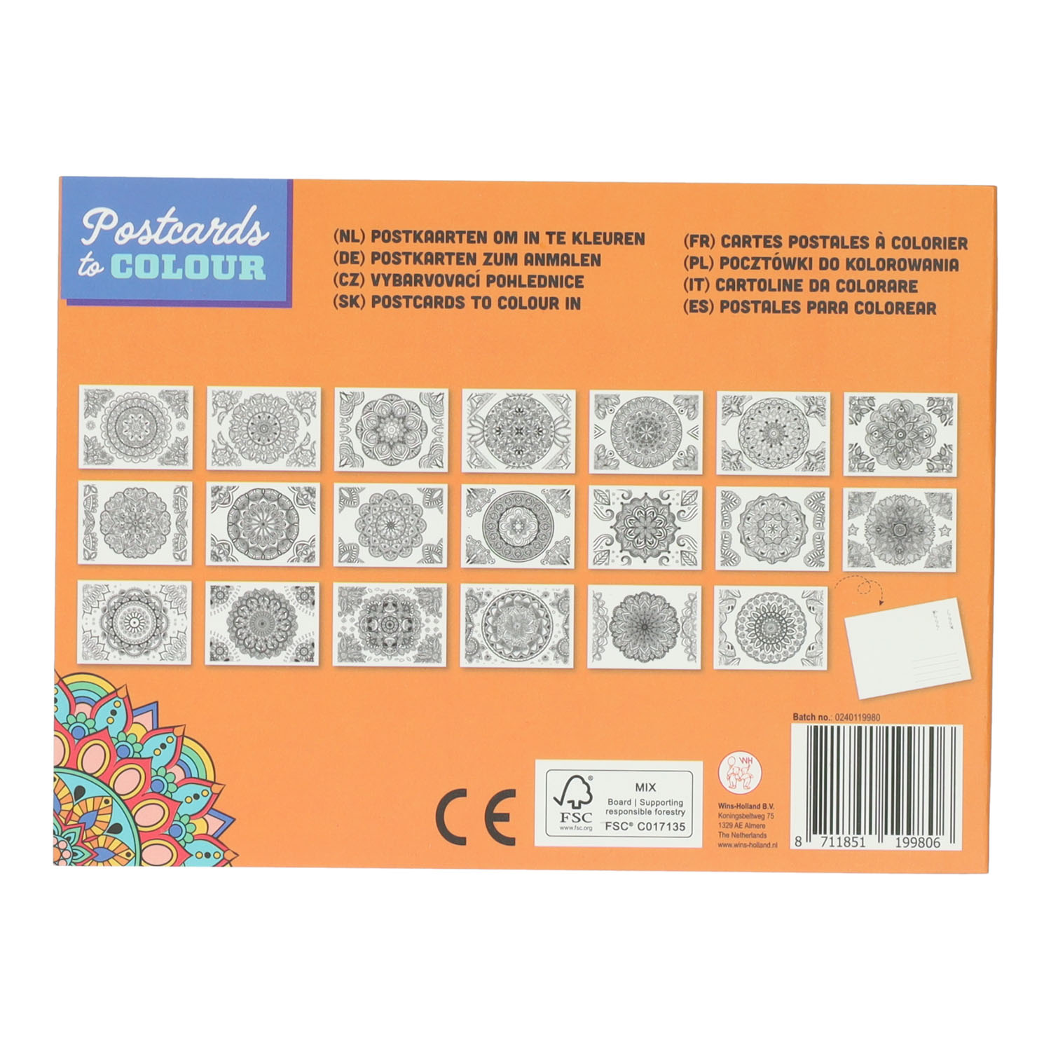 Cartes postales couleurs, 20 pcs