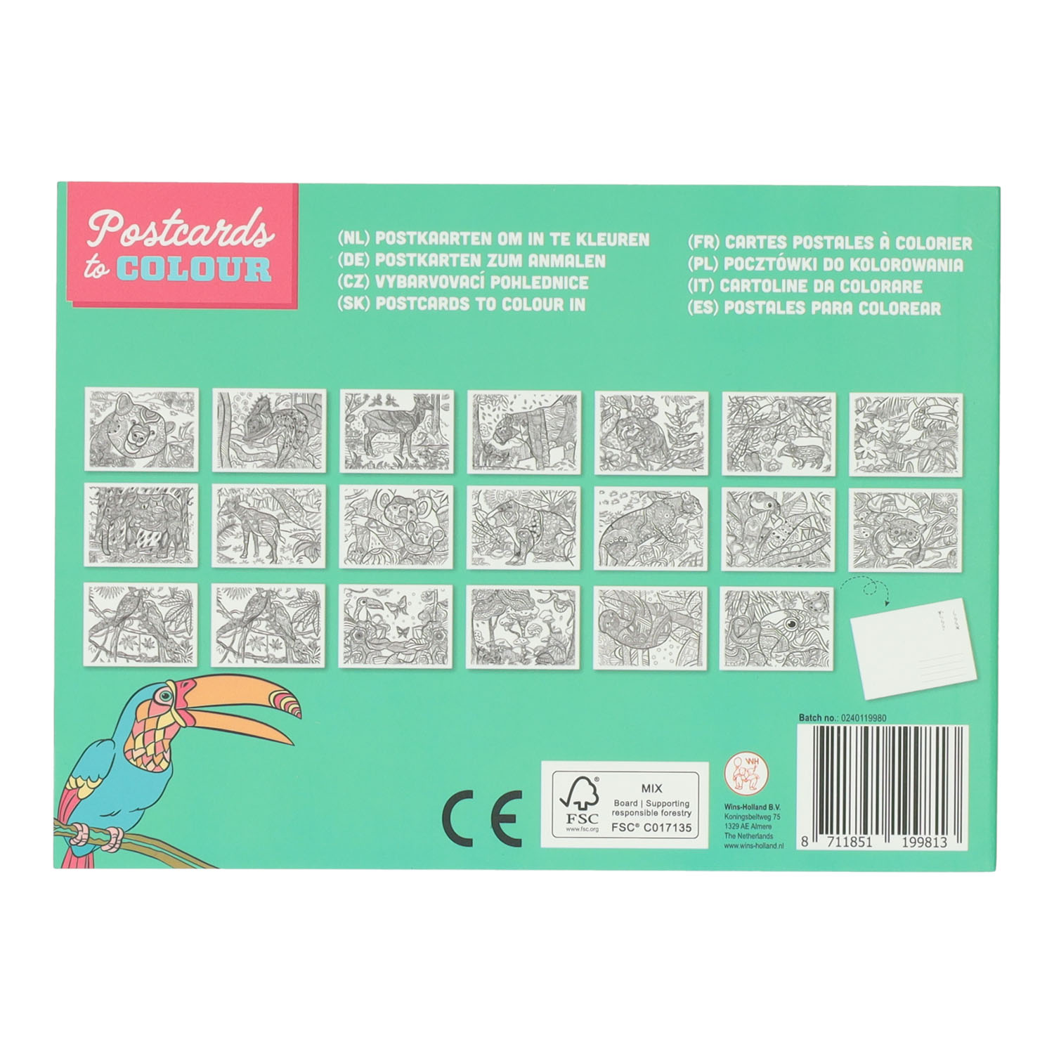 Cartes postales couleurs, 20 pcs