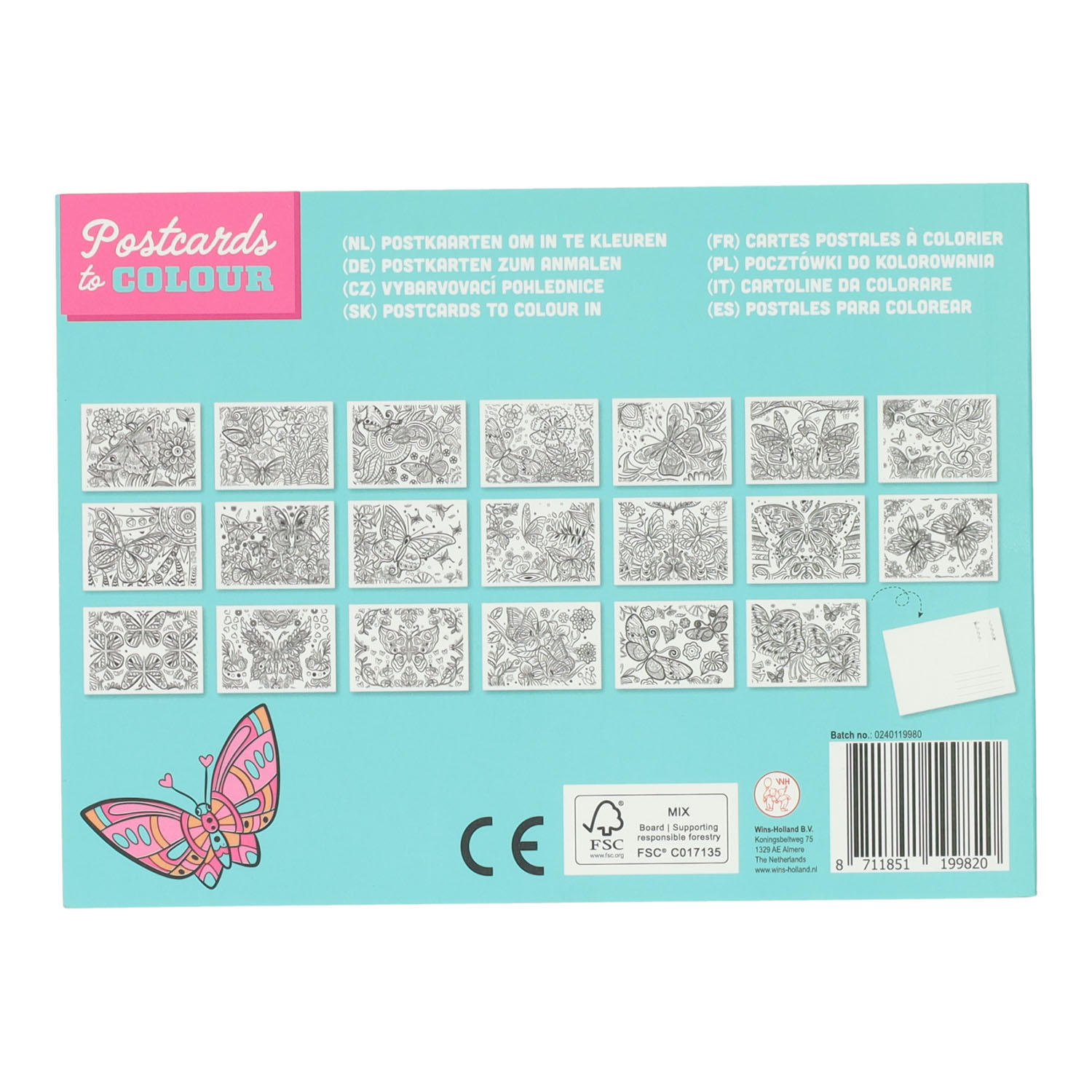 Cartes postales couleurs, 20 pcs