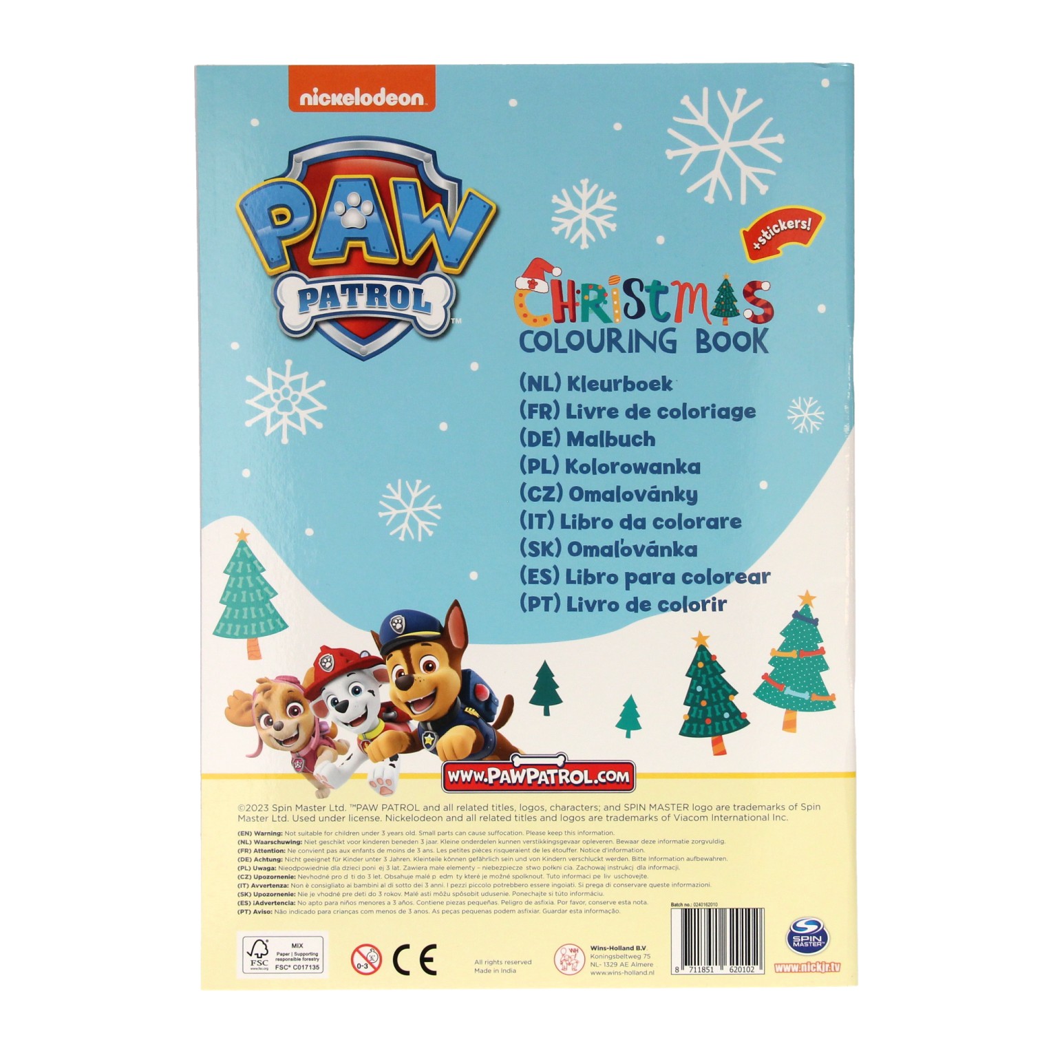 Kerst Kleurboek PAW Patrol + Stickers