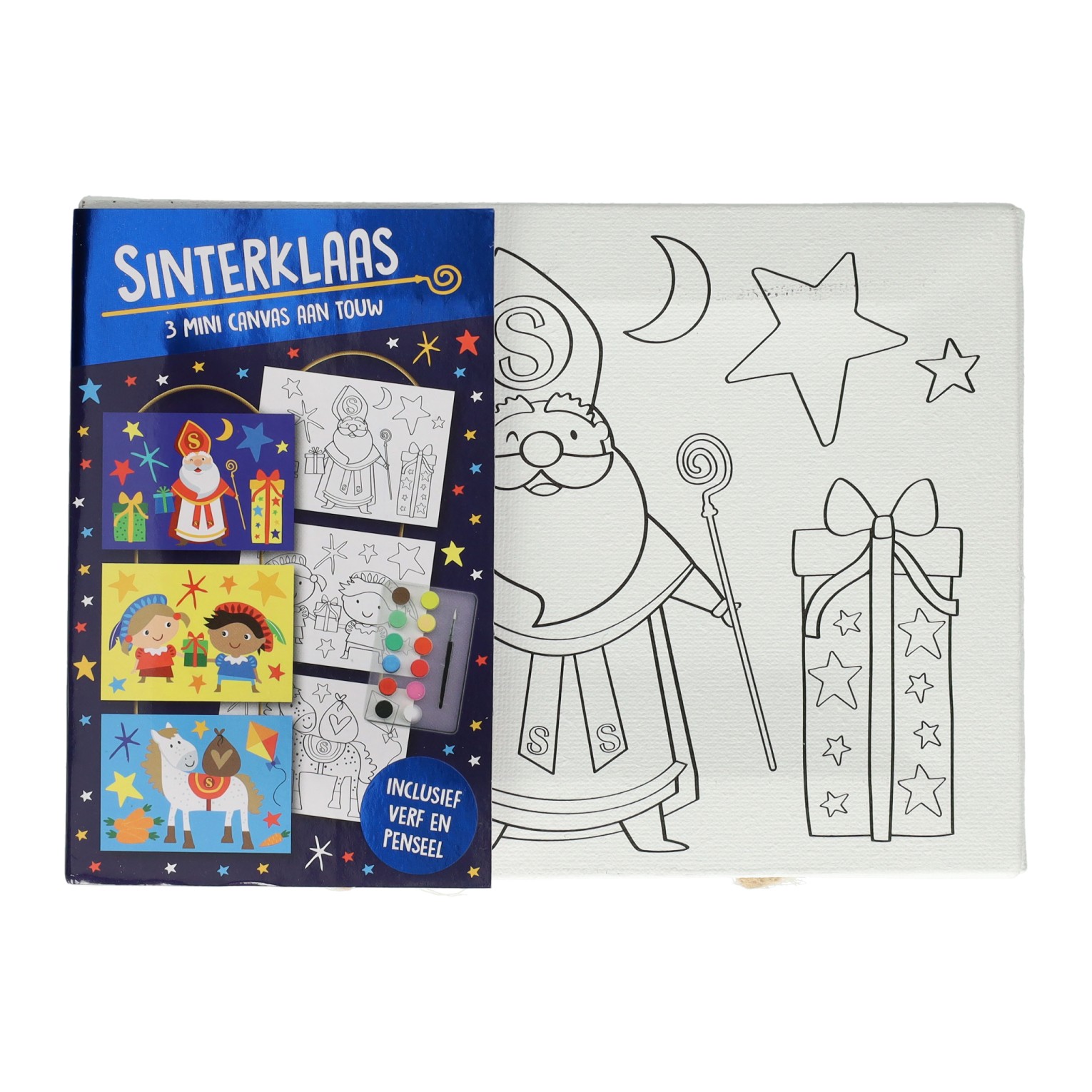 Kit de peinture Canvas Collage Sinterklaas, 3 pcs.