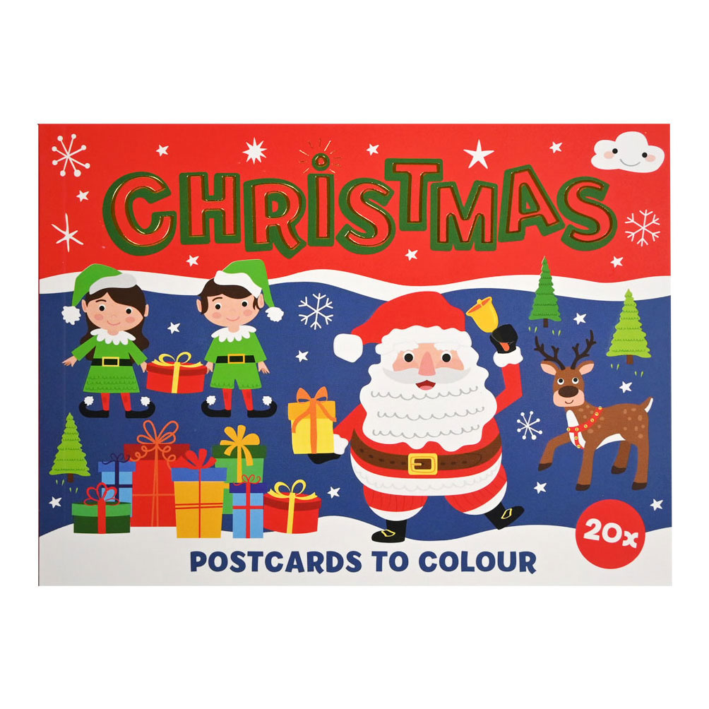 Cartes de Noël à colorier, 20 pcs.