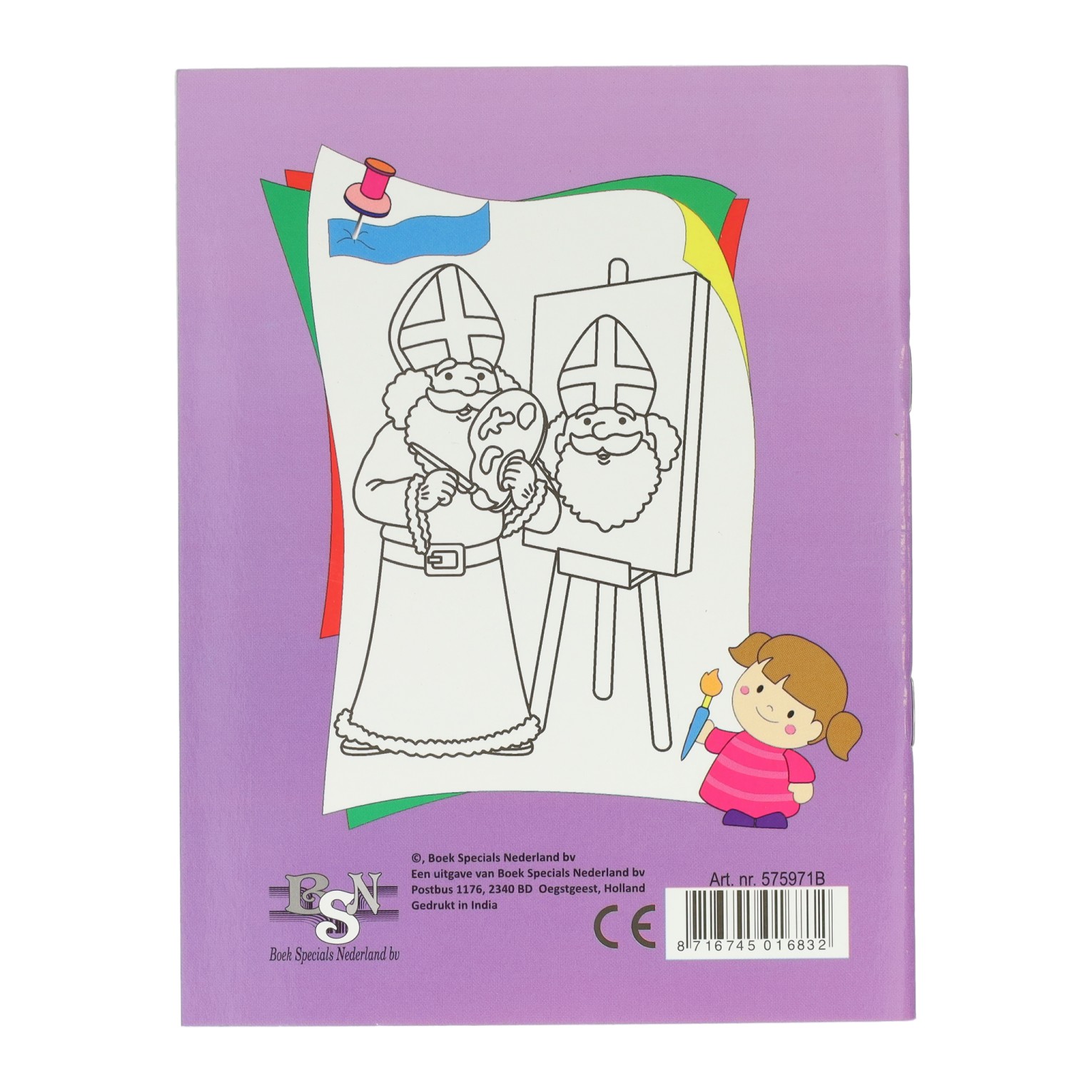 Livre de coloriage Sinterklaas avec autocollants