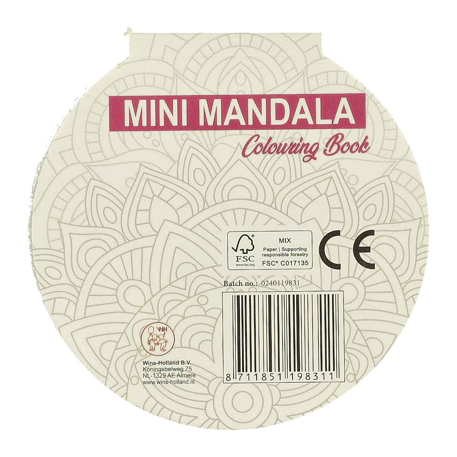 Mini livre de coloriage Mandala rond