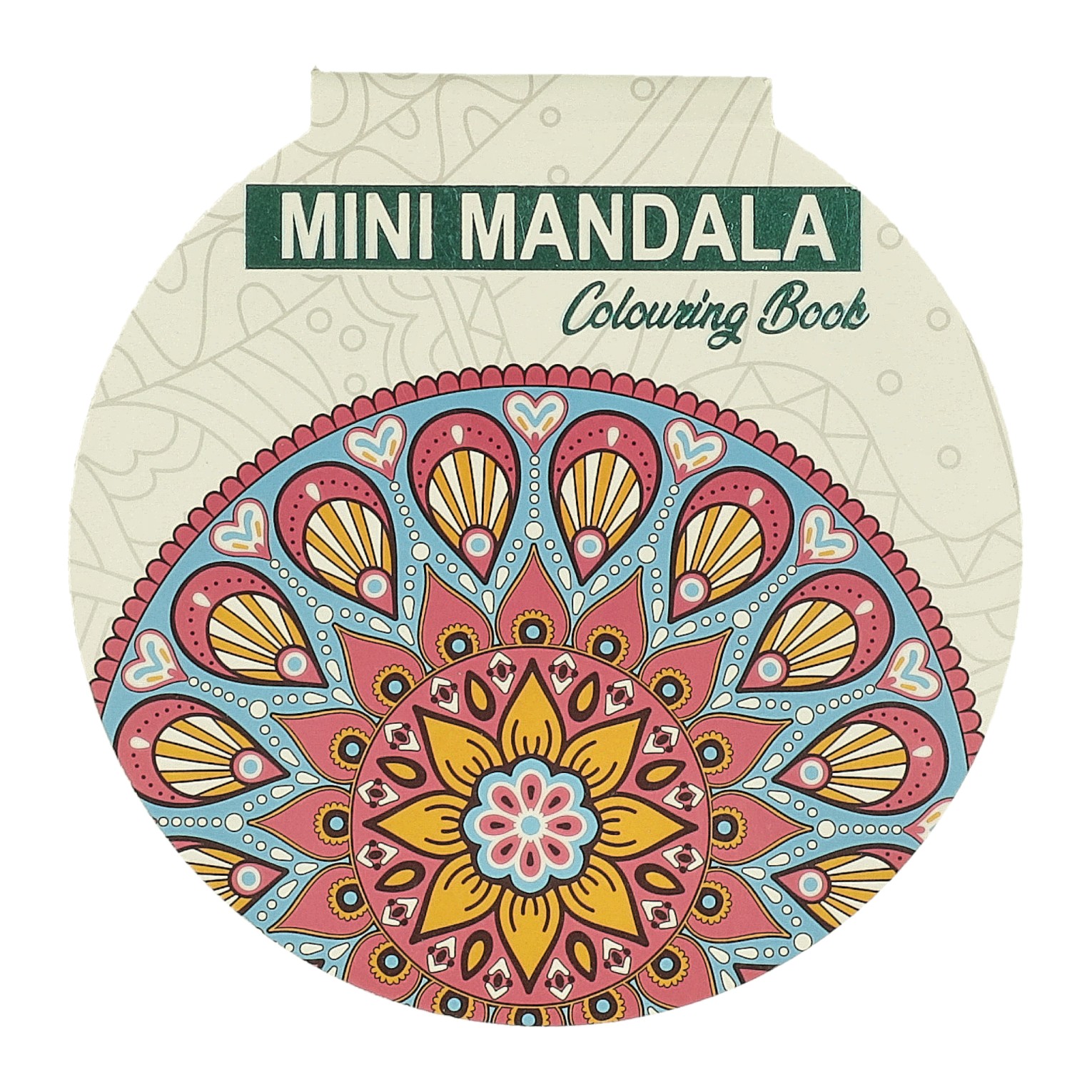 Mini-Mandala-Malbuch rund