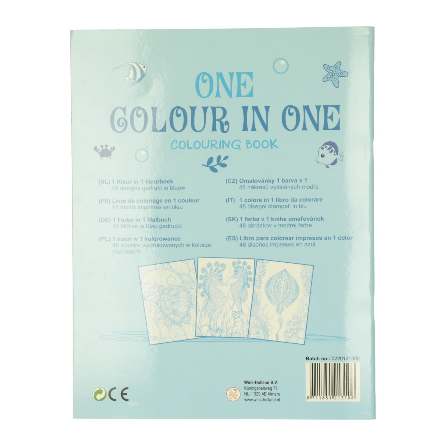 One in One Kleurboek Blauw