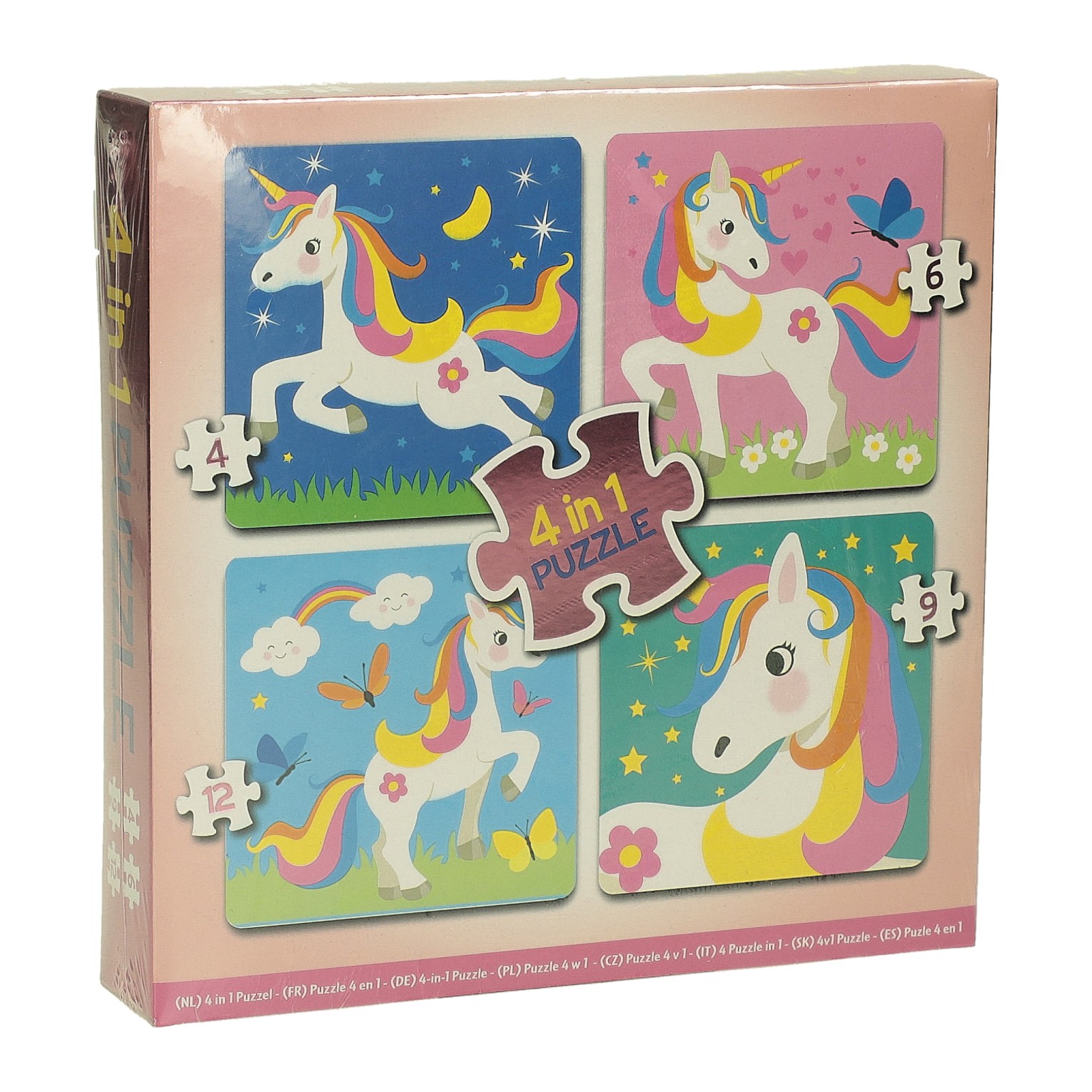 Puzzle 4 en 1 Licorne