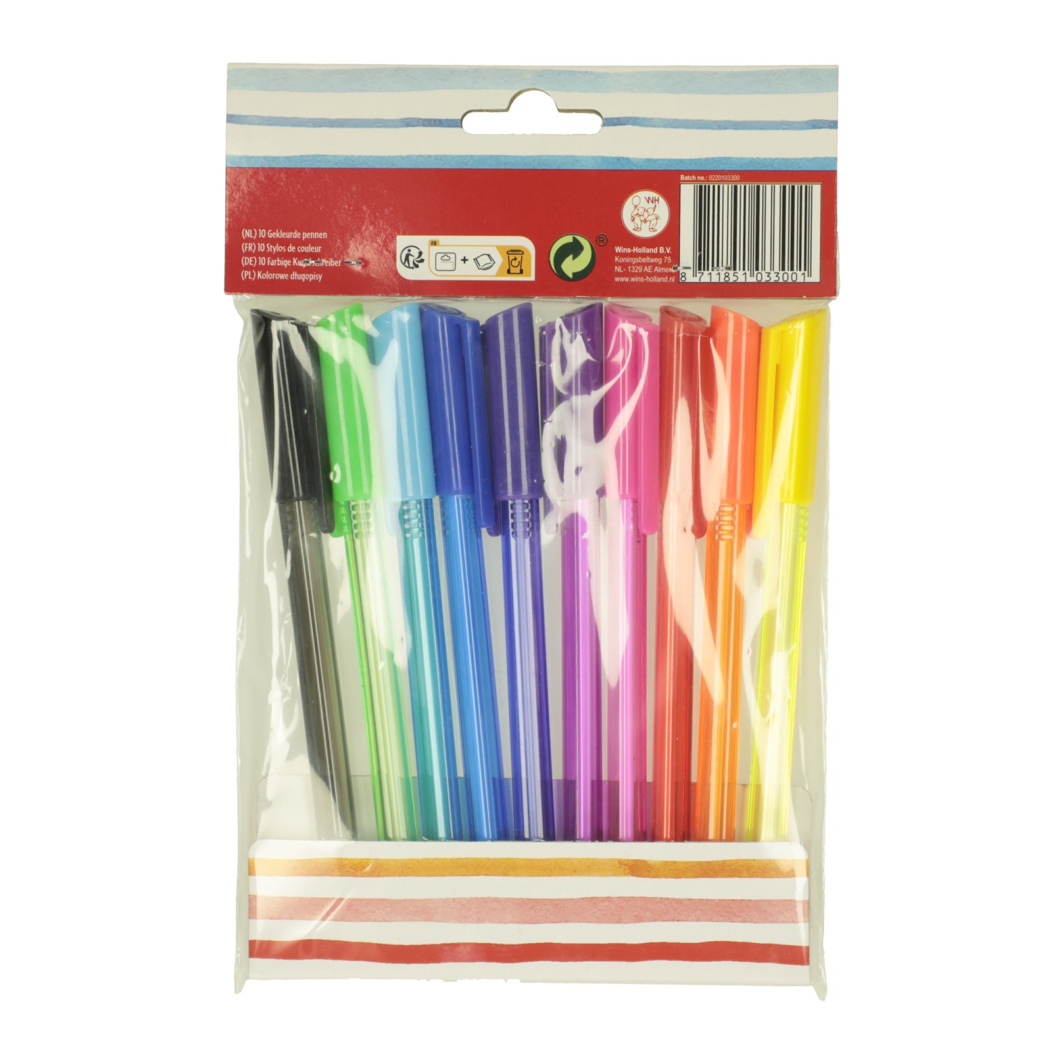 Stylos gel couleur, 10 pcs.