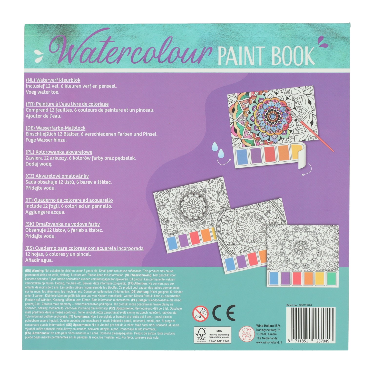 Waterverfkleurblok Volwassenen - Mandala's