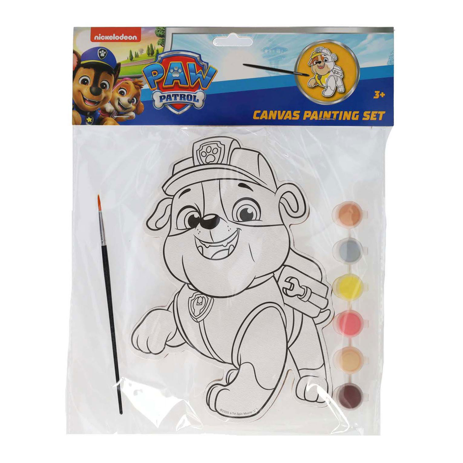 Leinwandbild PAW Patrol - Rubble - inkl. Pinsel und 6 Farben