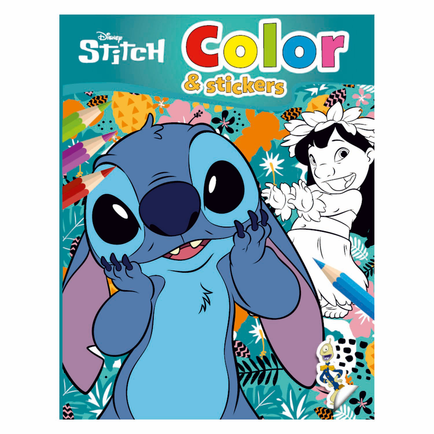 Livre de coloriage et autocollants Stitch