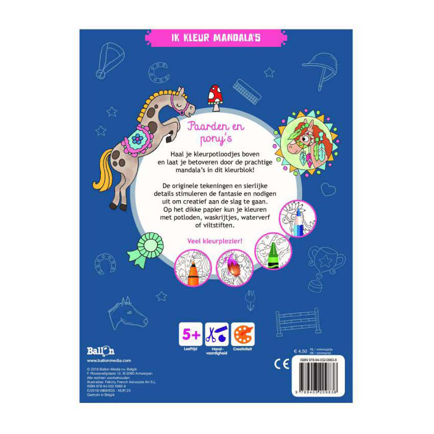 Ik Kleur Mandala's Paarden en pony's - Kleurboek