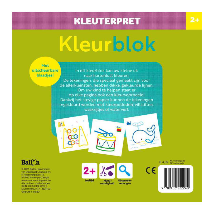 Kleuterpret Kleurblok Bloem 2+