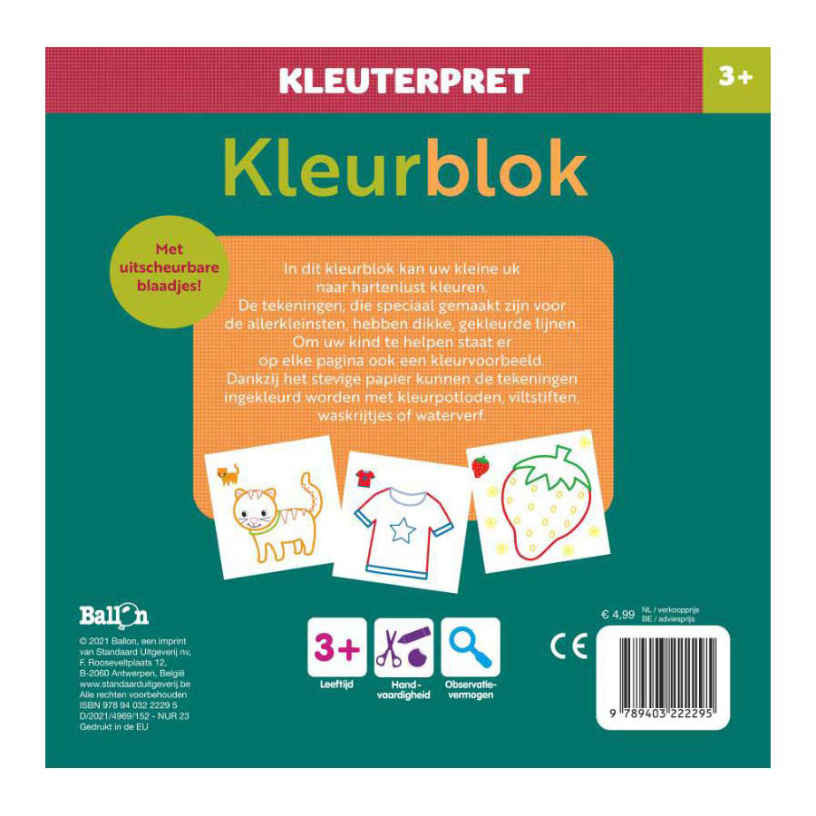 Kleuterpret Kleurblok Uil 3+