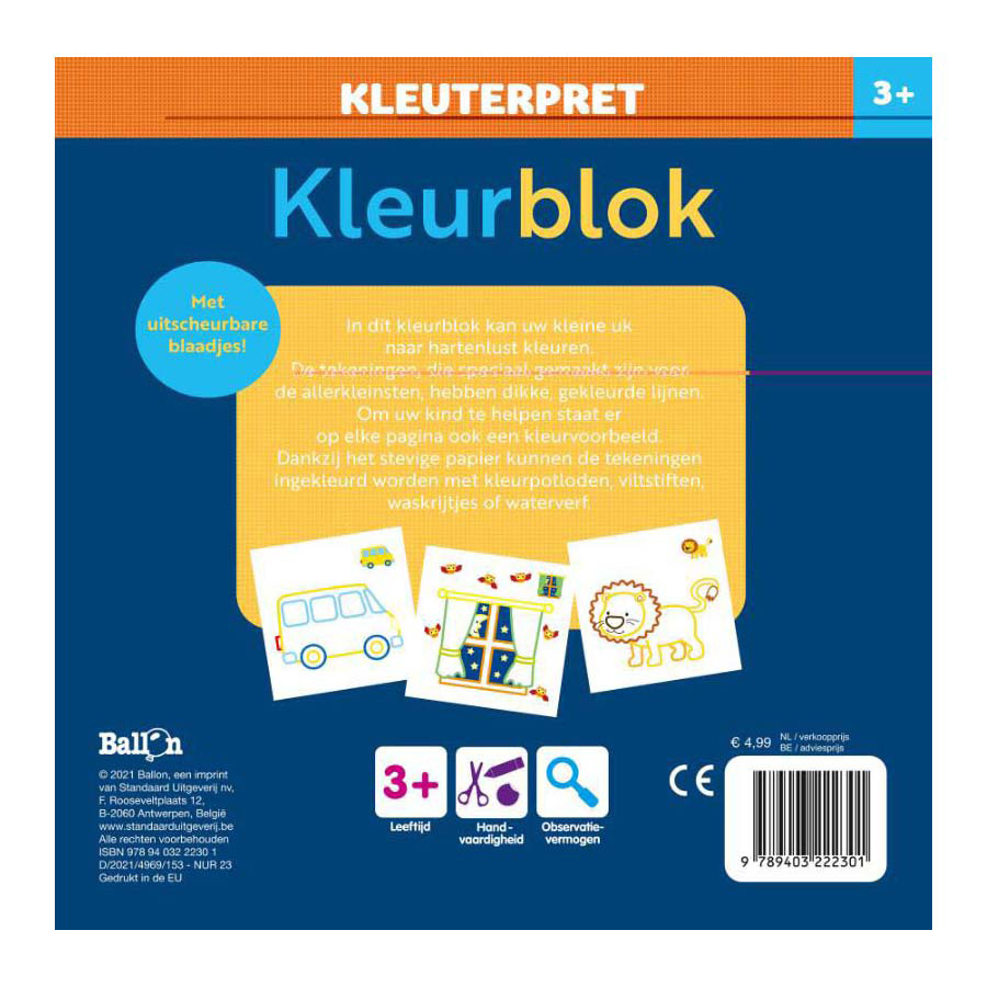 Kleuterpret Kleurblok Raket 3+