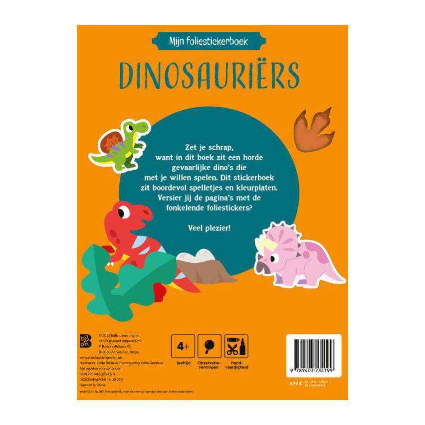 Mijn Foliestickerboek Dinosauriers