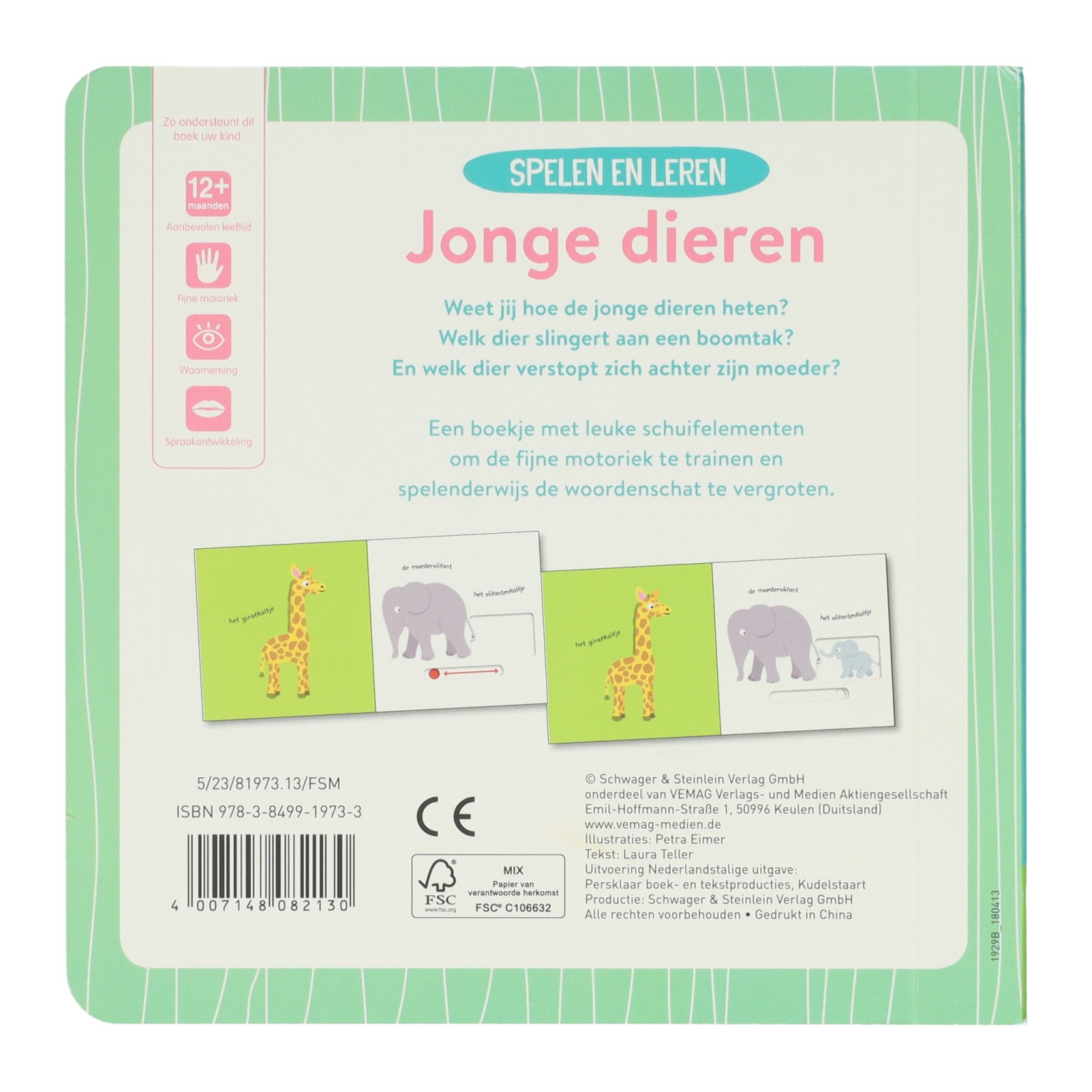 Livre coulissant en carton - Jouer et apprendre avec les jeunes animaux