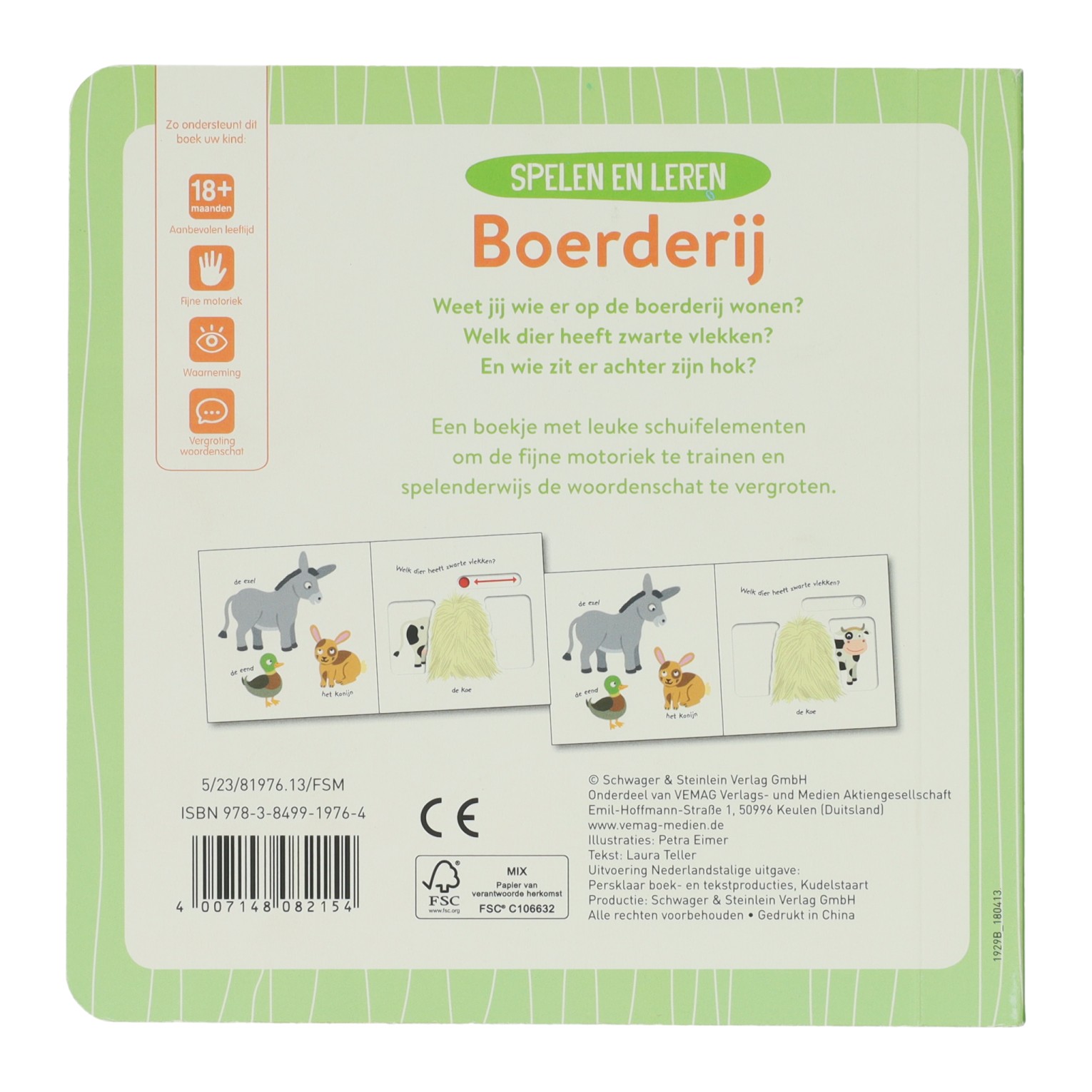 Livre coulissant en carton - Jouer et apprendre à la ferme