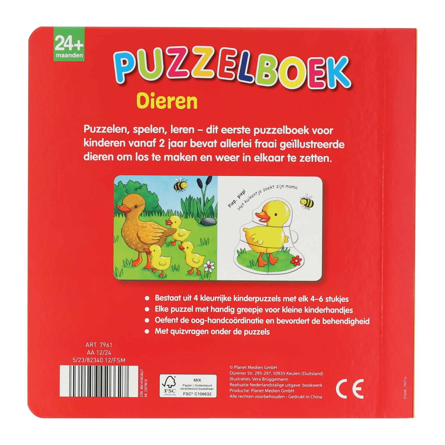 Livre de puzzles Animaux - 4 puzzles