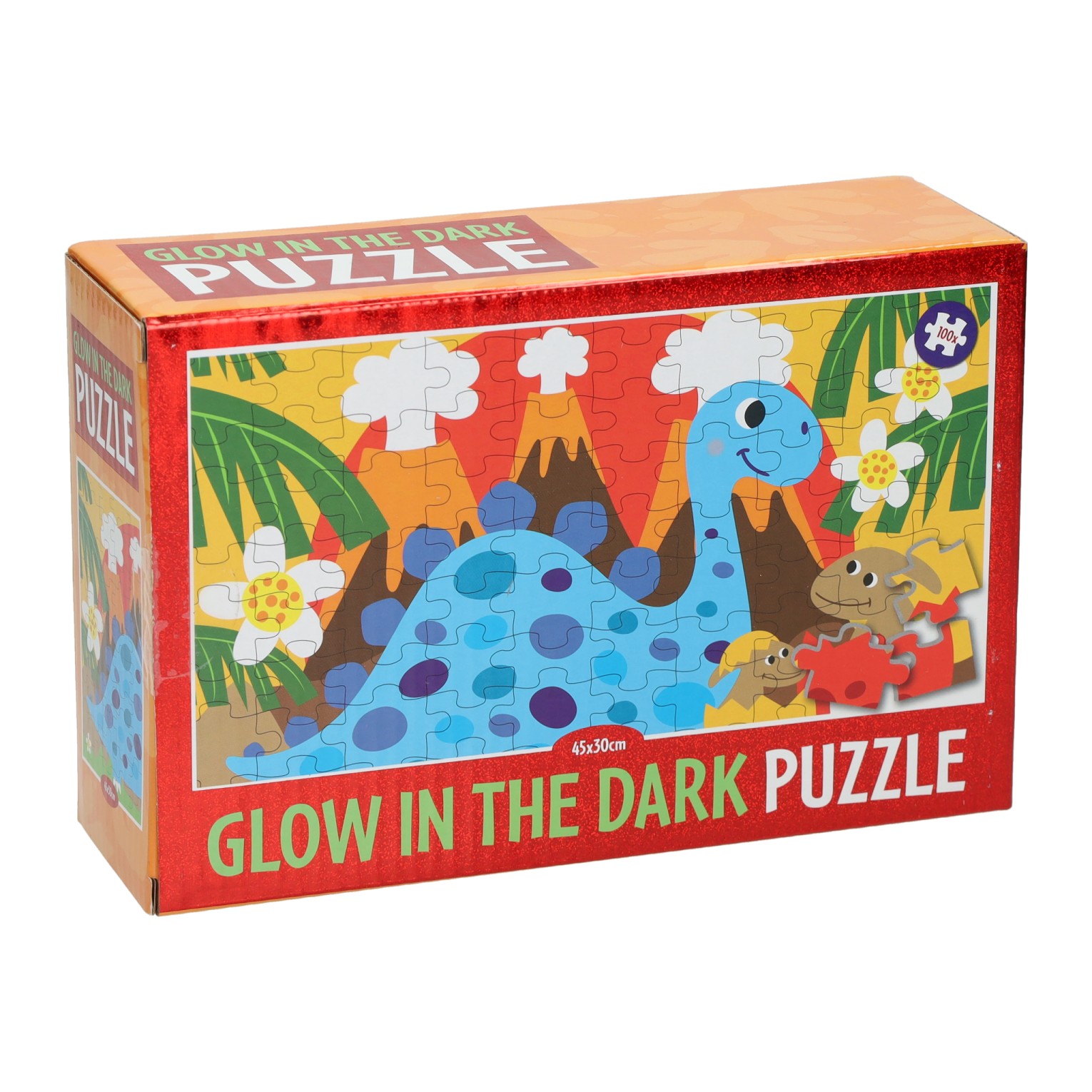 Glow in the Dark Puzzel Dino, 100st.