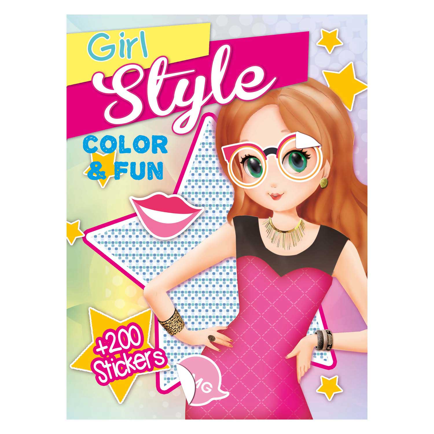 Color & Fun Malbuch für Mädchen mit 200 Aufklebern