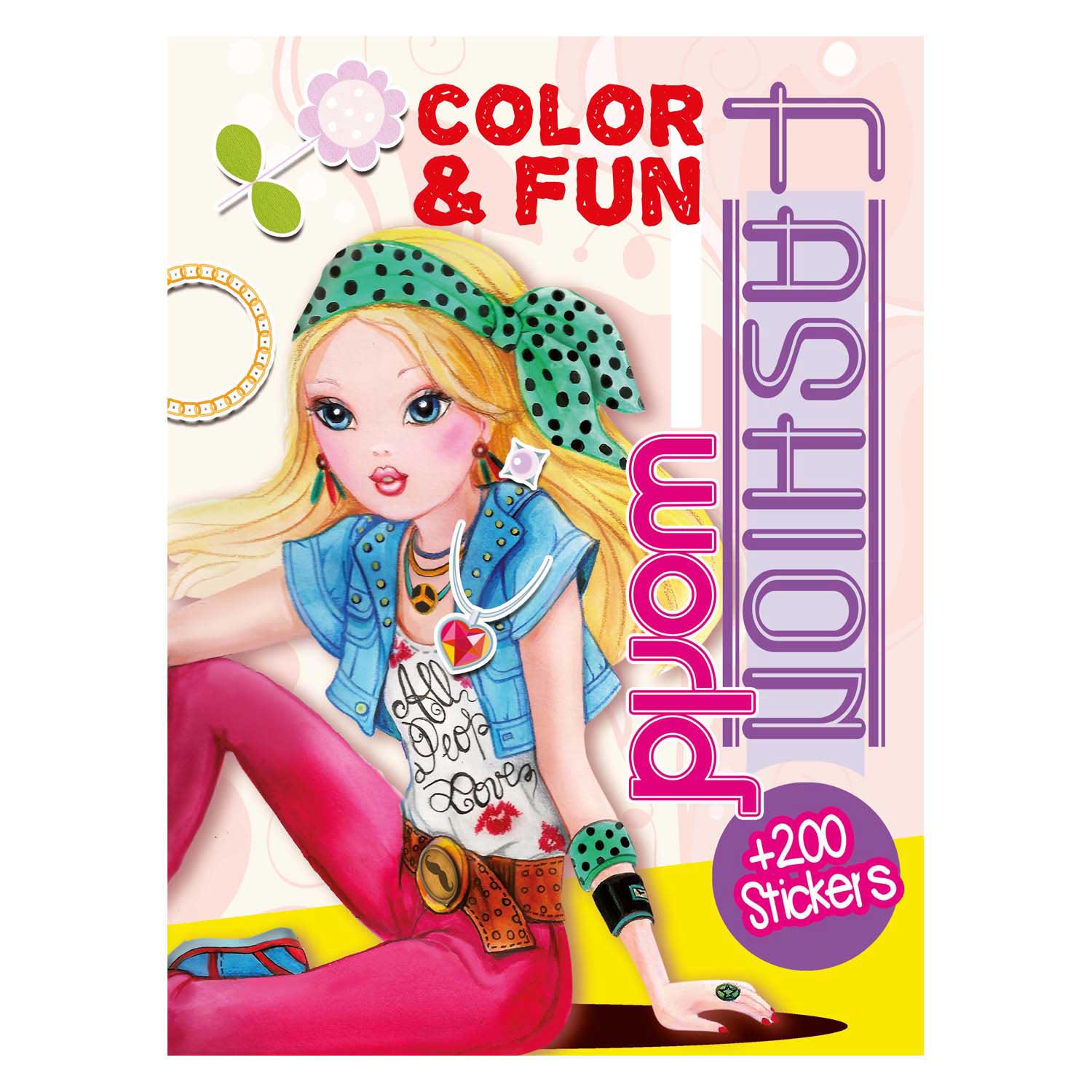 Color & Fun Malbuch für Mädchen mit 200 Aufklebern