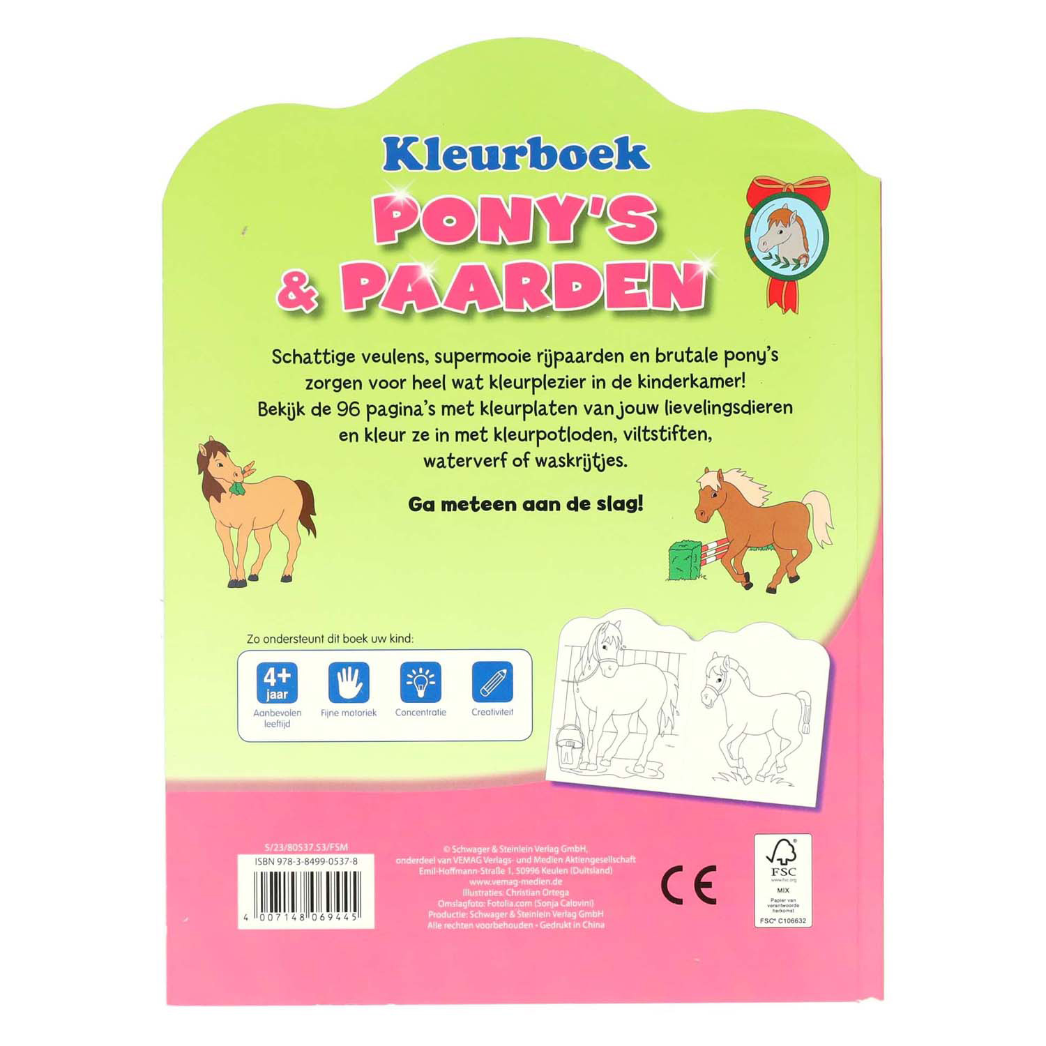 Kleurboek voor Kinderen Pony's en Paarden