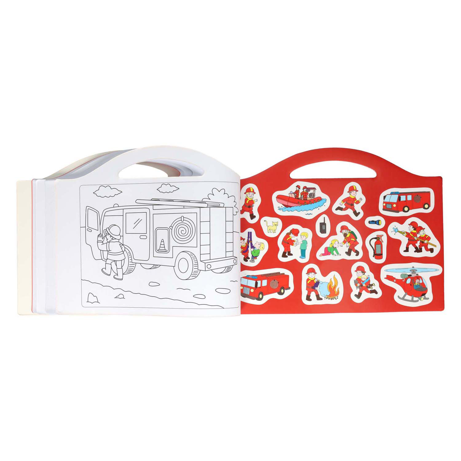 Mon livre de coloriage « Les pompiers » - avec des autocollants et 96 pages à colorier