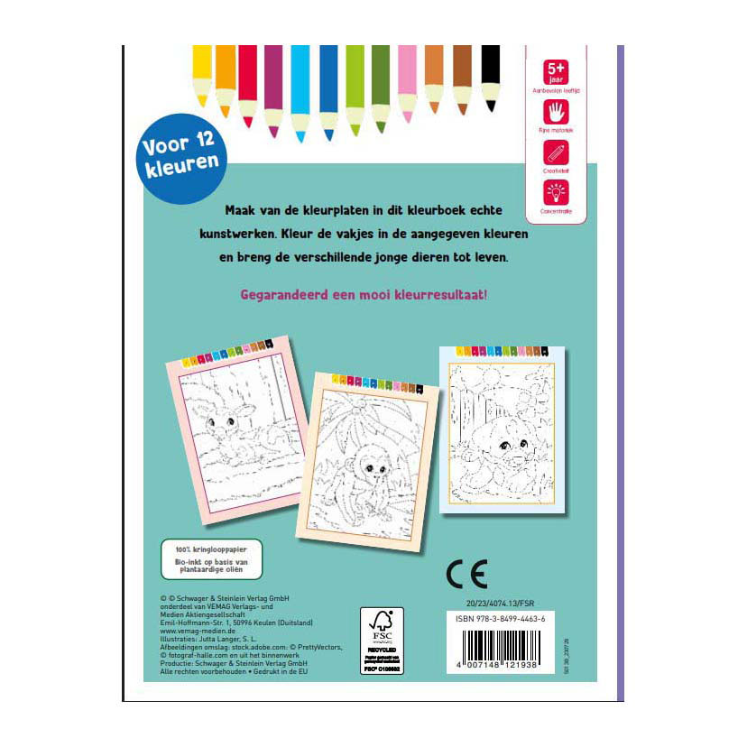 Kleuren op Nummer Dieren - Vanaf 5 Jaar