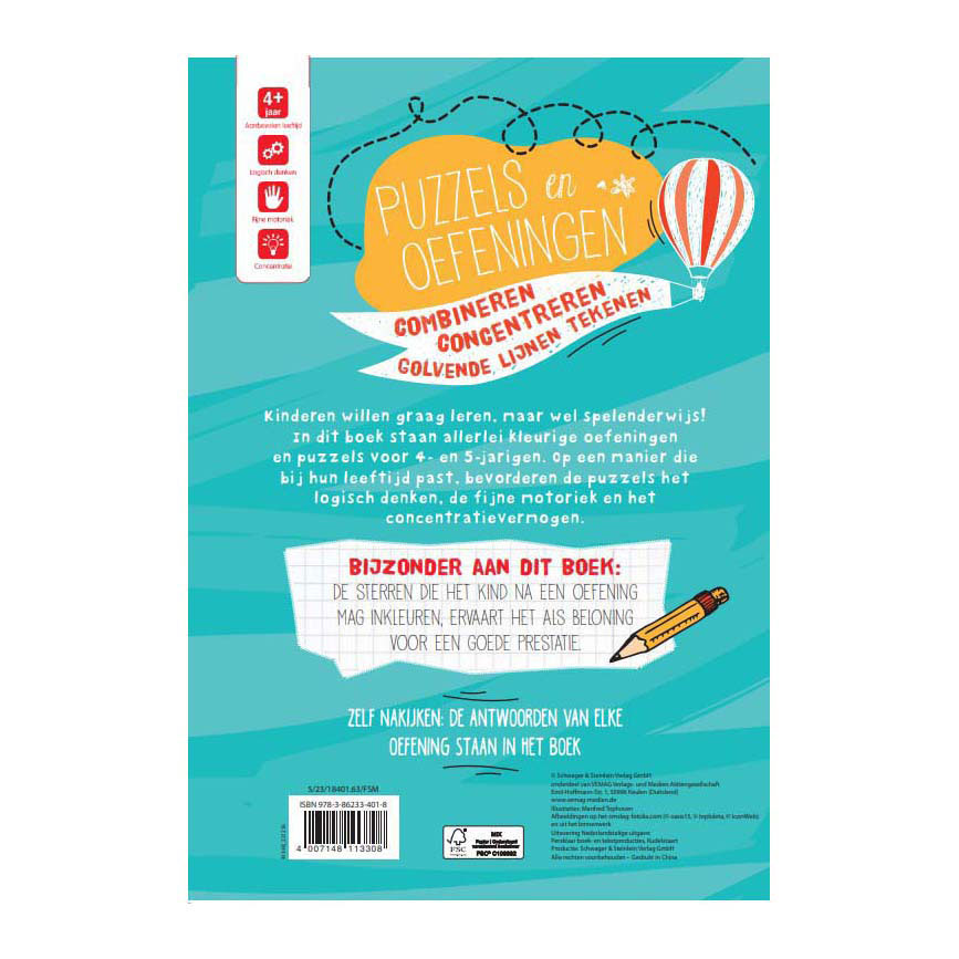 Puzzels en Oefeningen - 4-5 Jaar