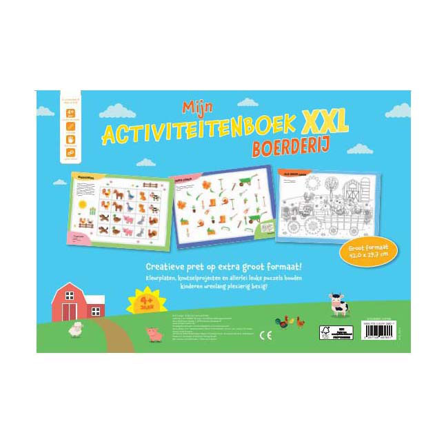 Mon livre d'activités XXL à la ferme - Coloriages et puzzles