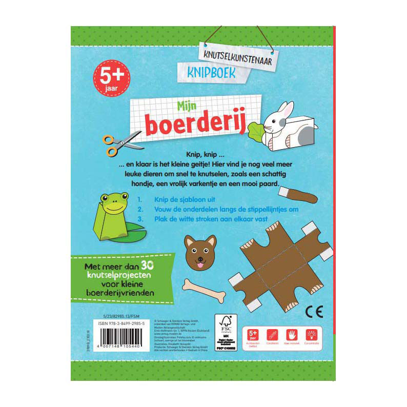 Knutselkunstenaar Knipboek Mijn Boerderij