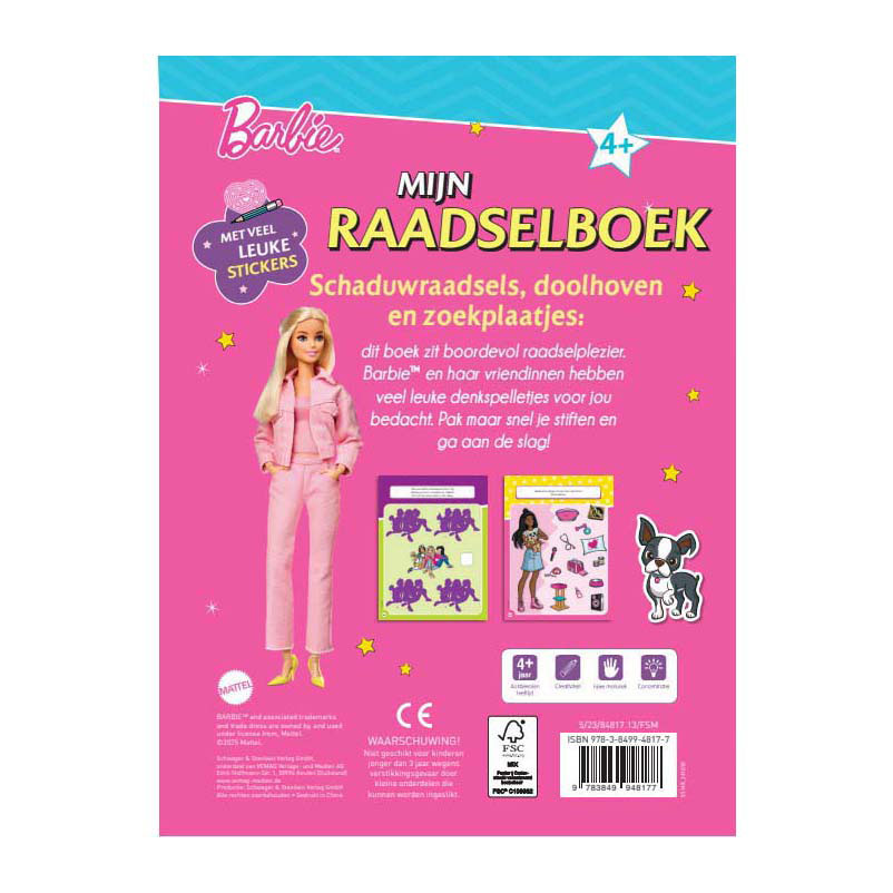 Mijn Raadselboek met Stickers - Barbie