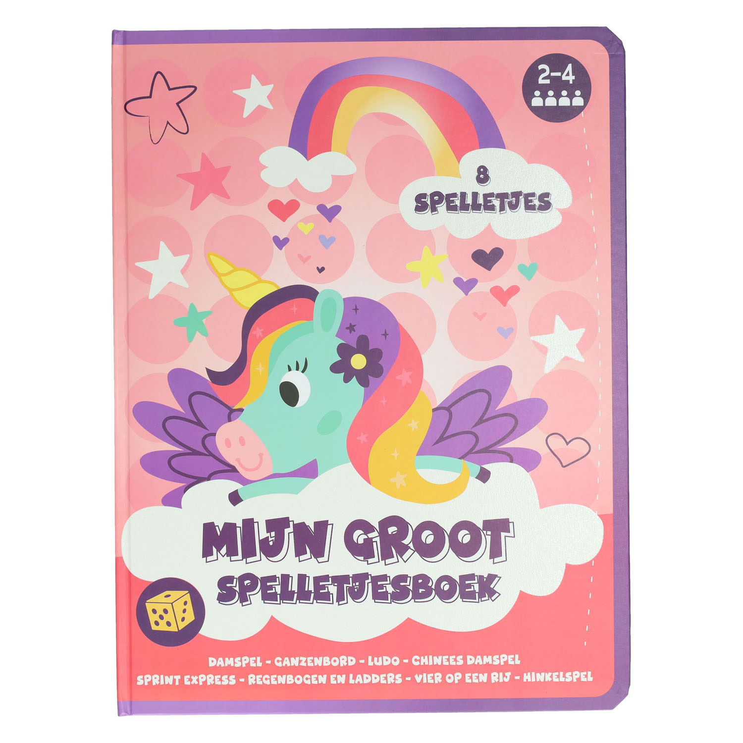 Livre de jeux de société 8 jeux Licorne - 3 ans.