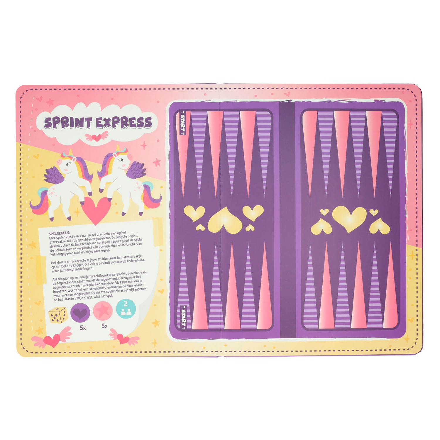 Livre de jeux de société 8 jeux Licorne - 3 ans.