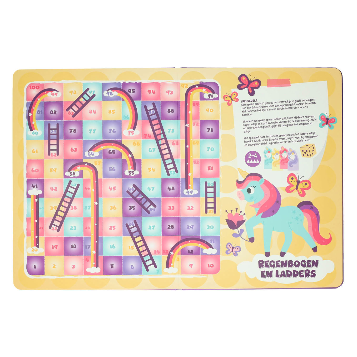 Livre de jeux de société 8 jeux Licorne - 3 ans.