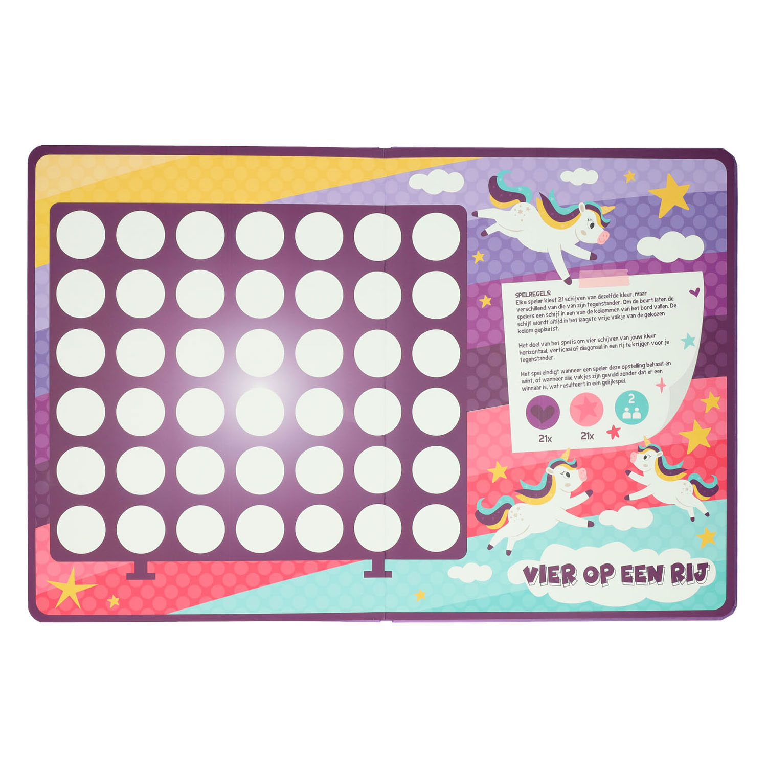 Livre de jeux de société 8 jeux Licorne - 3 ans.