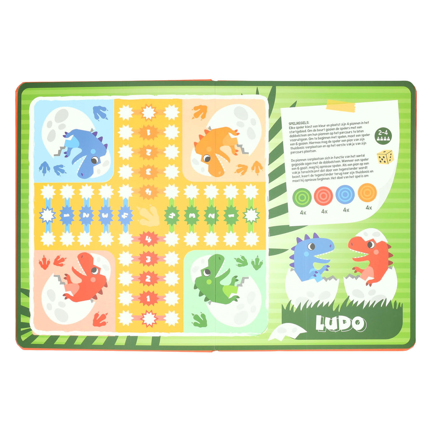 Livre de jeux de société : 8 jeux de dinosaures - 3 ans