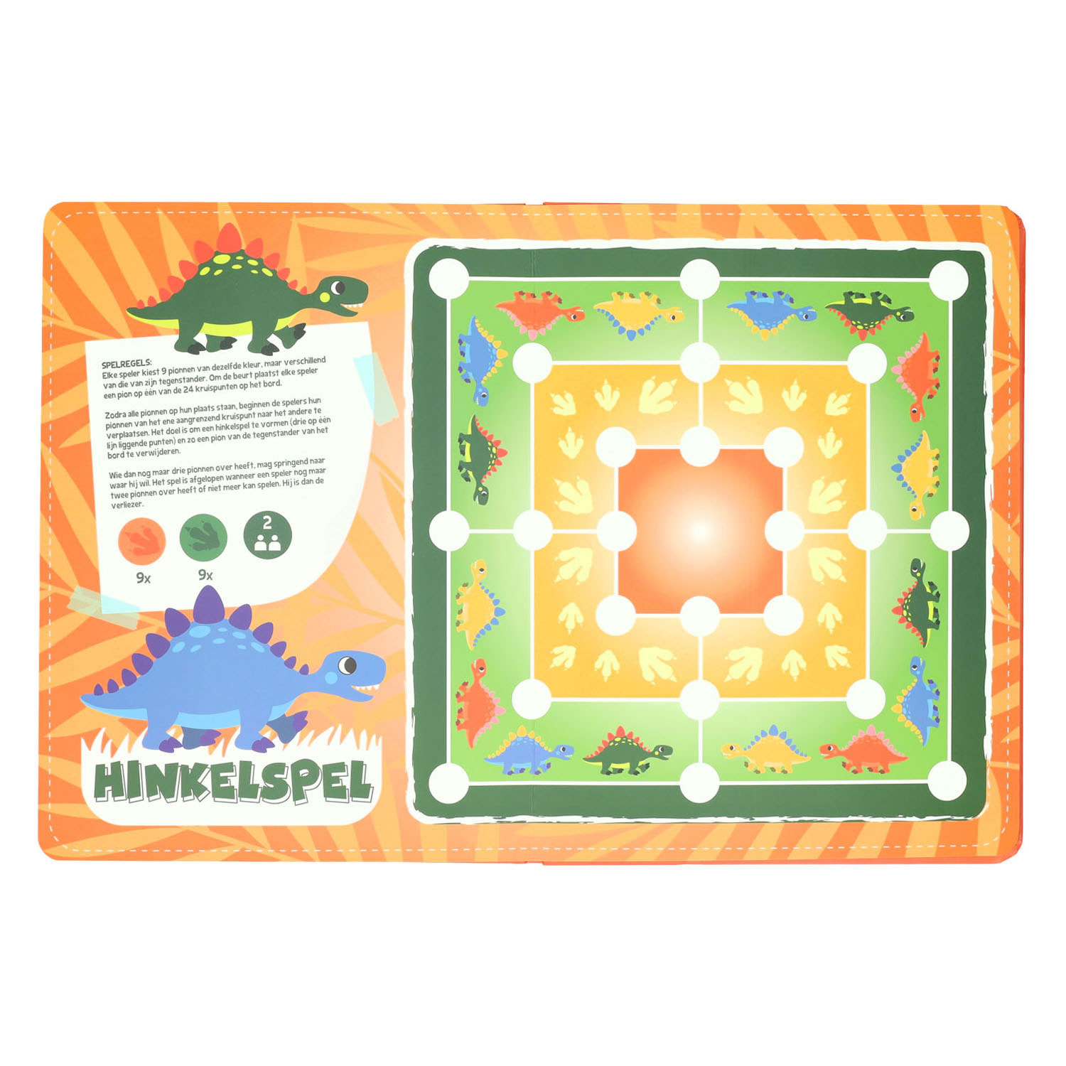 Livre de jeux de société : 8 jeux de dinosaures - 3 ans