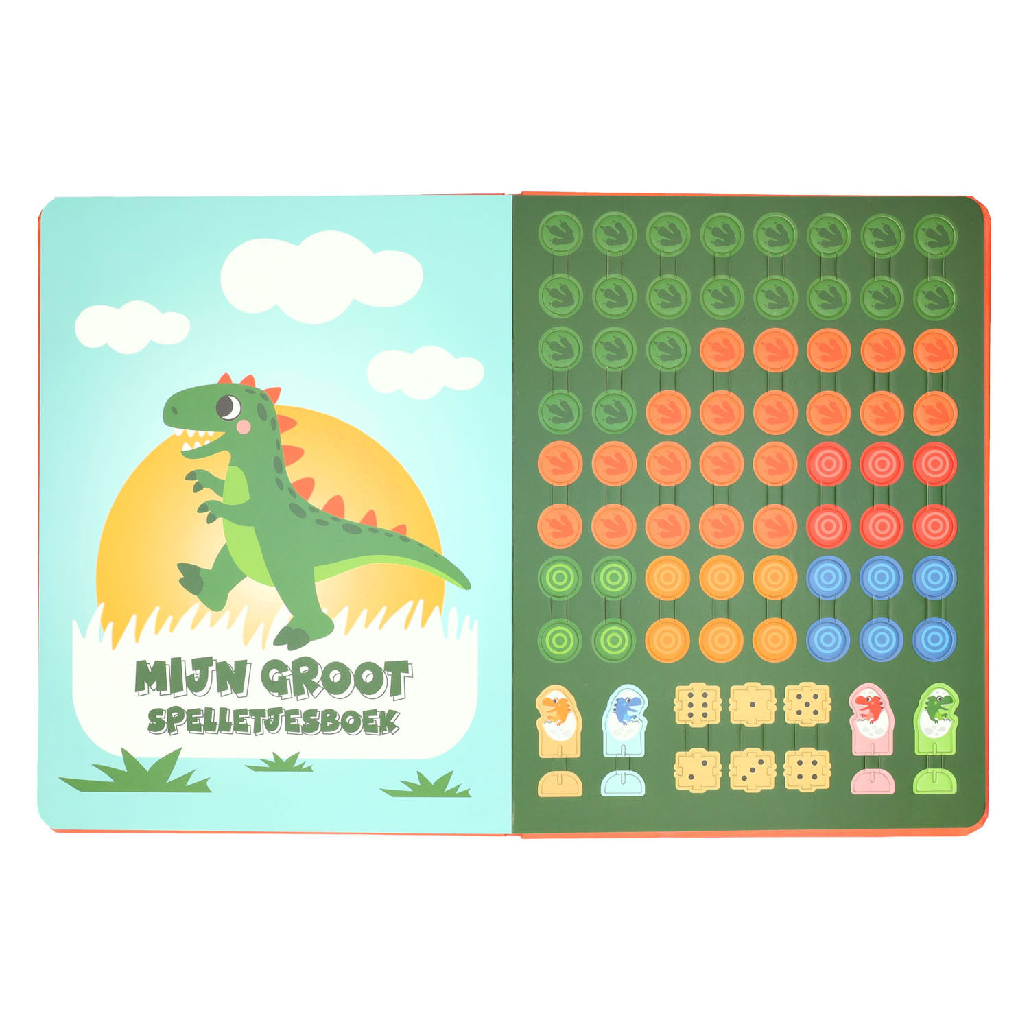 Livre de jeux de société : 8 jeux de dinosaures - 3 ans