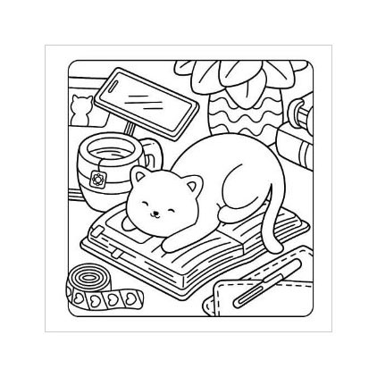 Comfy cat life - Cute & cozy Kleurboek