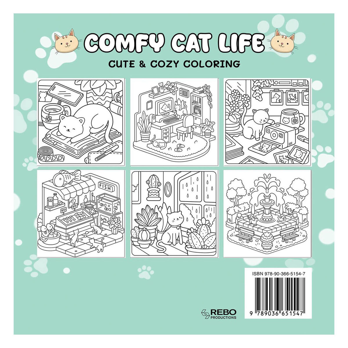 Comfy cat life - Cute & cozy Kleurboek